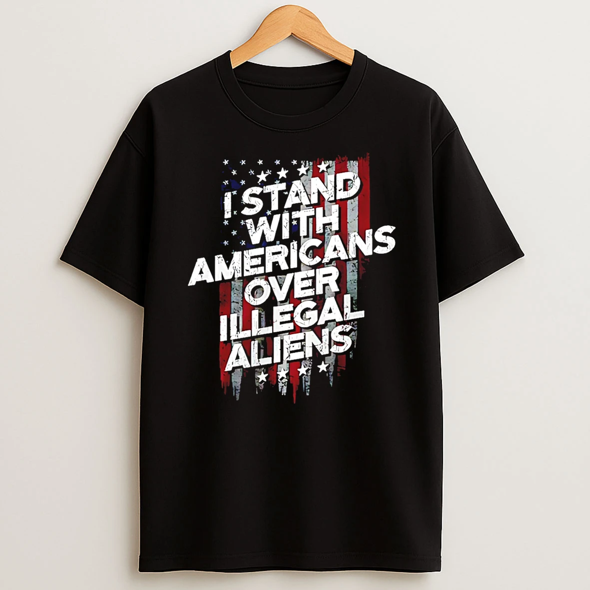 I Stand With Americans Over Illegal Aliens Vintage T Shirt