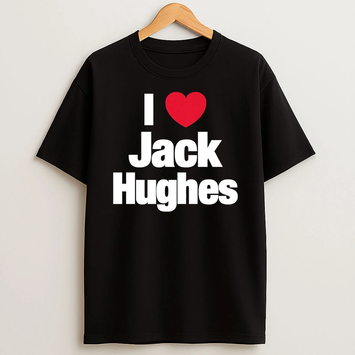 I Love Jack Hughes New Jersey Devils Heart T Shirt