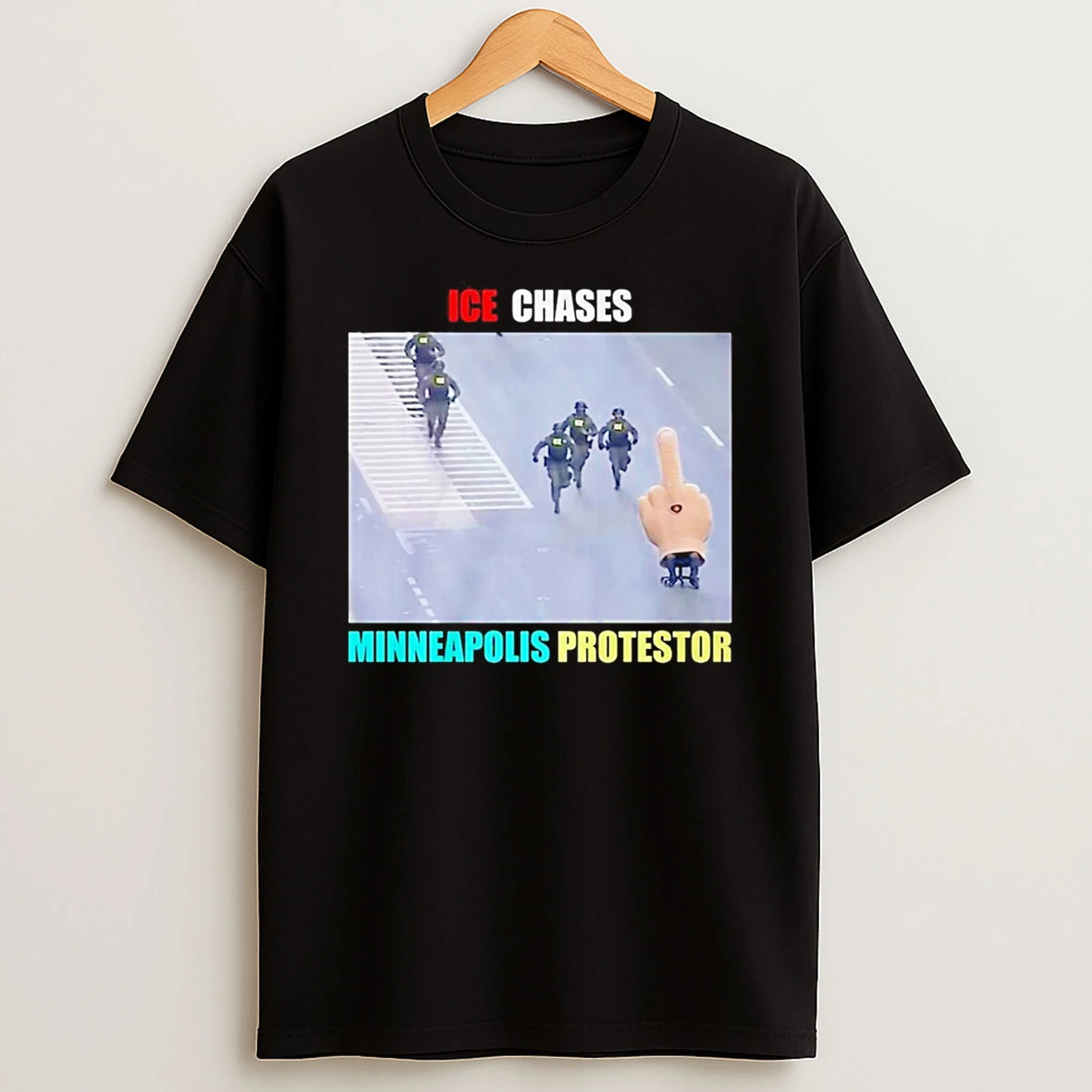 Ice Chases Minneapolis Protestor 2026 T Shirt