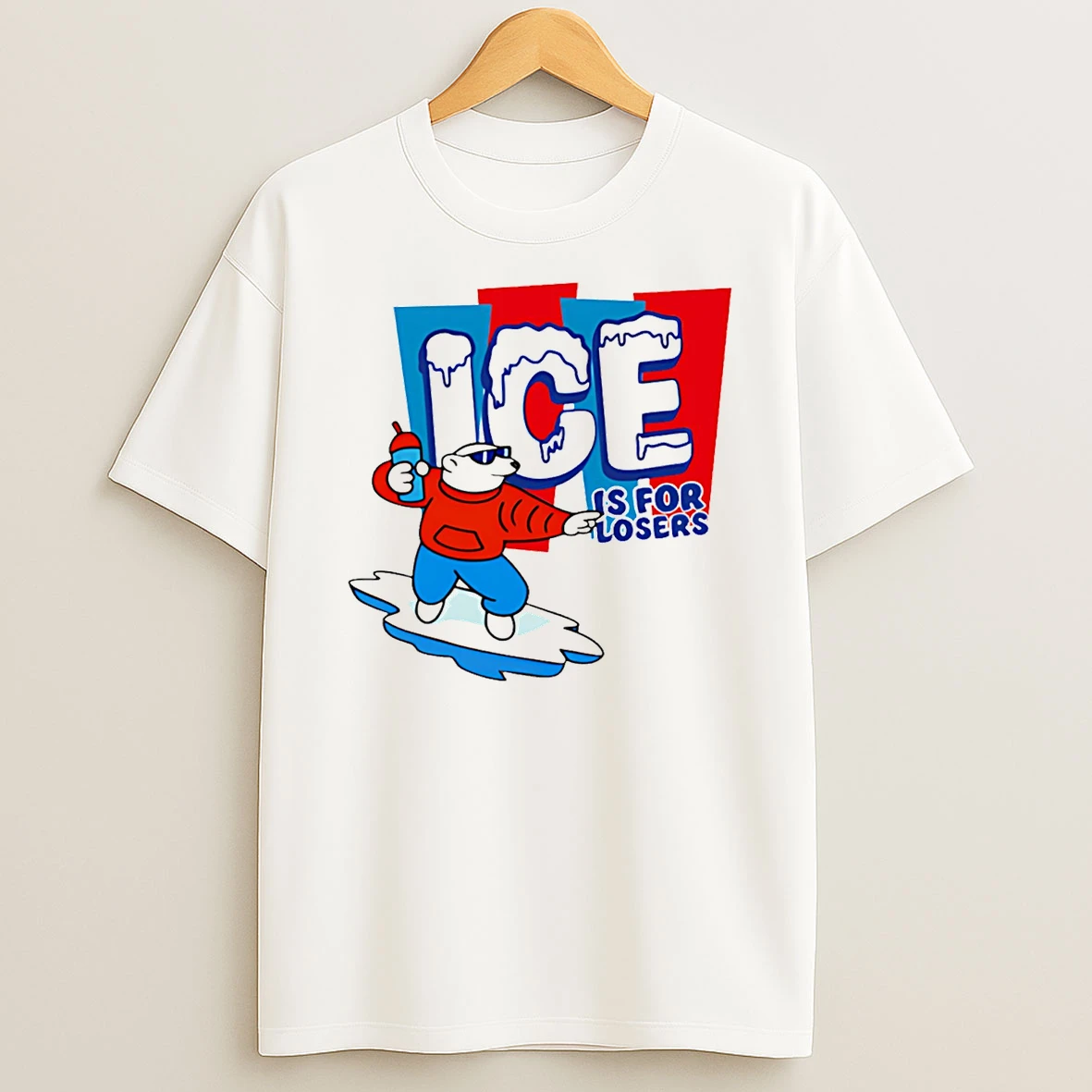 Ice Is For Losers Polar Bear T Shirt