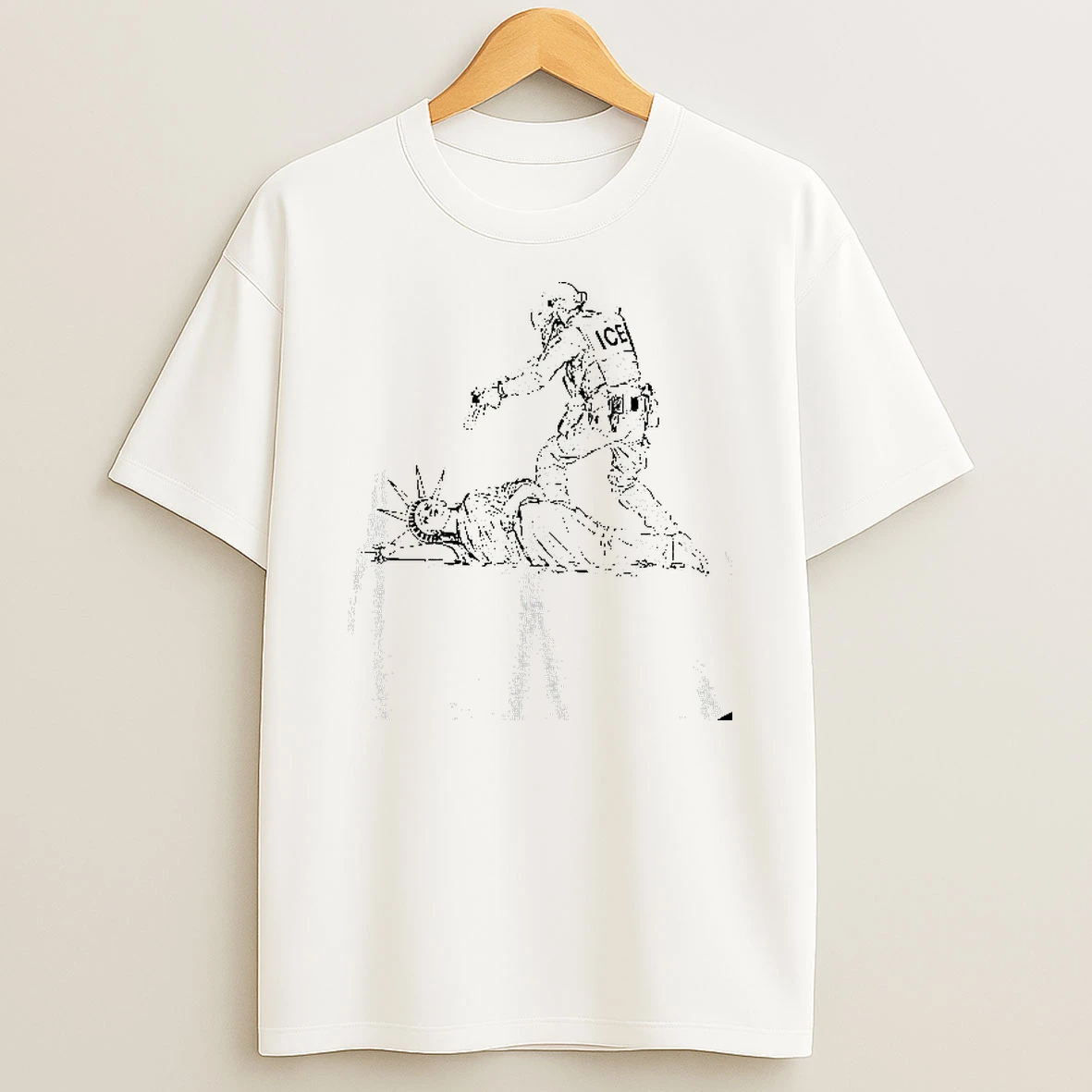 Ice Agent Assaulting The Statue Of Liberty T Shirt