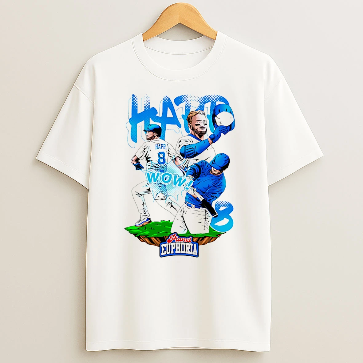 Ian Happ Chicago Cubs Hand Drawn Artwork T Shirt