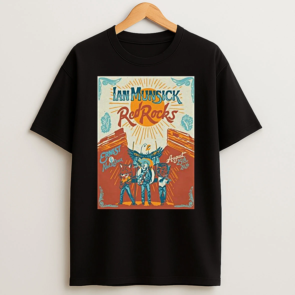 Ian Munsick August 25 2026 Red Rocks In Morrison Co T Shirt