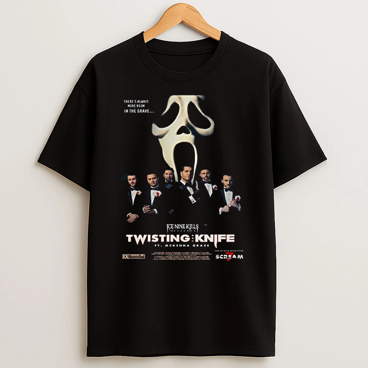 Ice Nine Kills X Ghost Face Scream 7 Nightmare On The Knife Part One Merch Twisting The Knife T Shirt