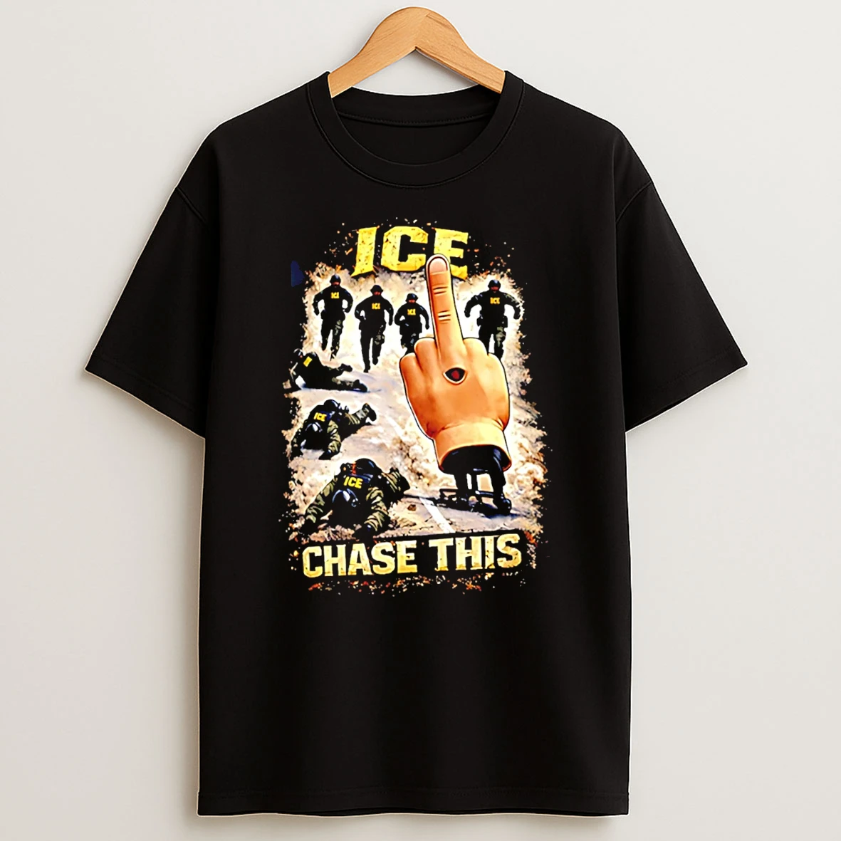 Ice Chase This Giant Foam Middle Finger T Shirt