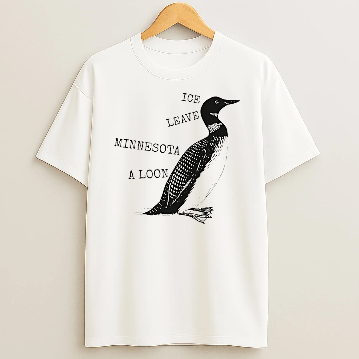 Ice Leave Minnesota A Loon Mn State Bird Common Loon T Shirt