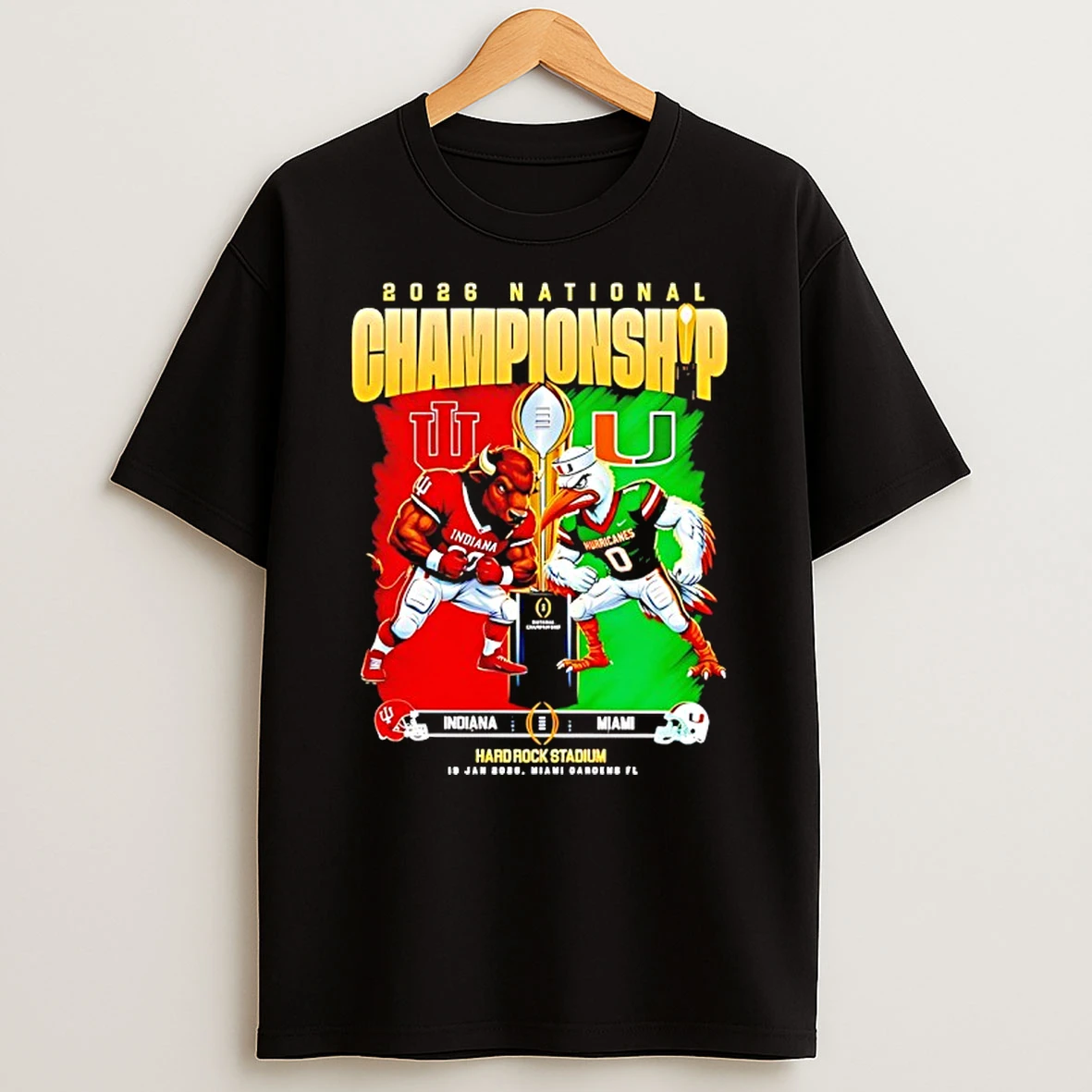 Indiana Hoosiers Vs Miami Hurricanes 2026 National Championship At Hard Rock Stadium T Shirt