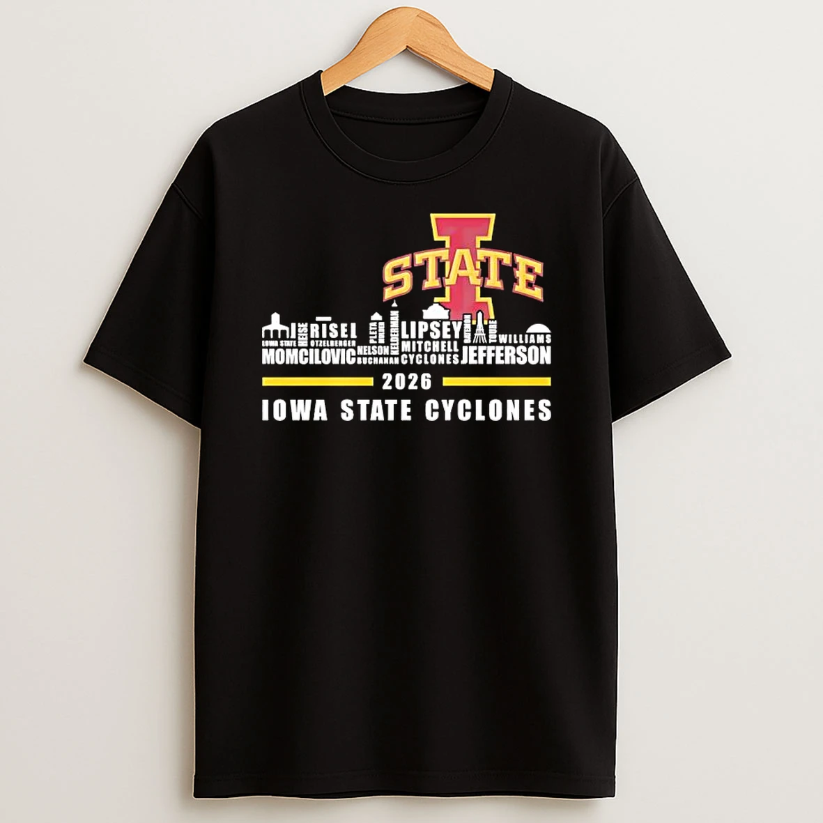 Iowa State Cyclones 2026 Players Name Of The Skyline City Logo T Shirt