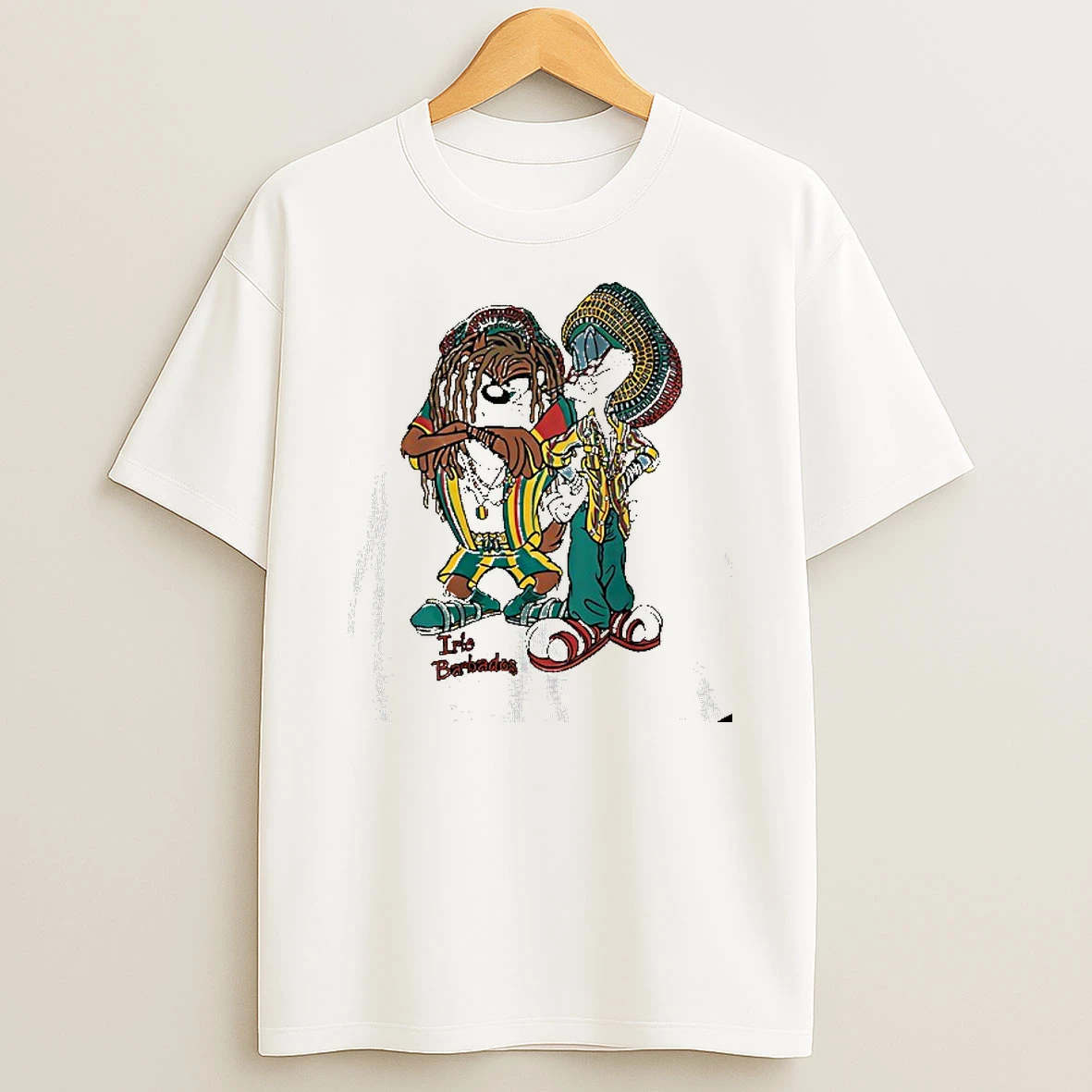 Irie Barbados Bugs Bunny And Taz Rasta T Shirt