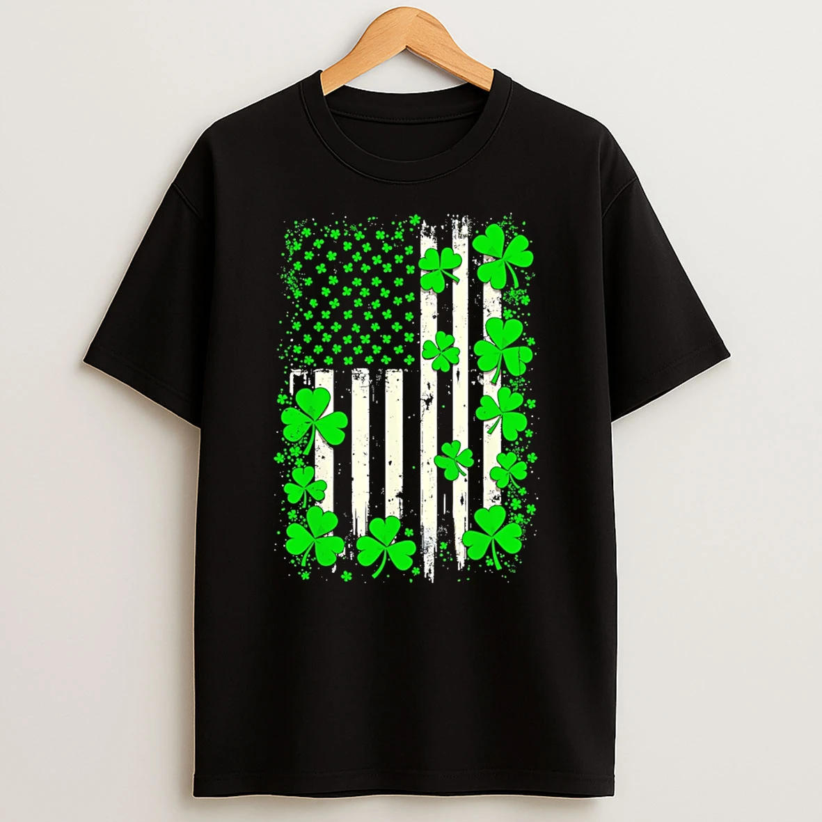 Irish American Shamrocks Flag St Patricks Day T Shirt