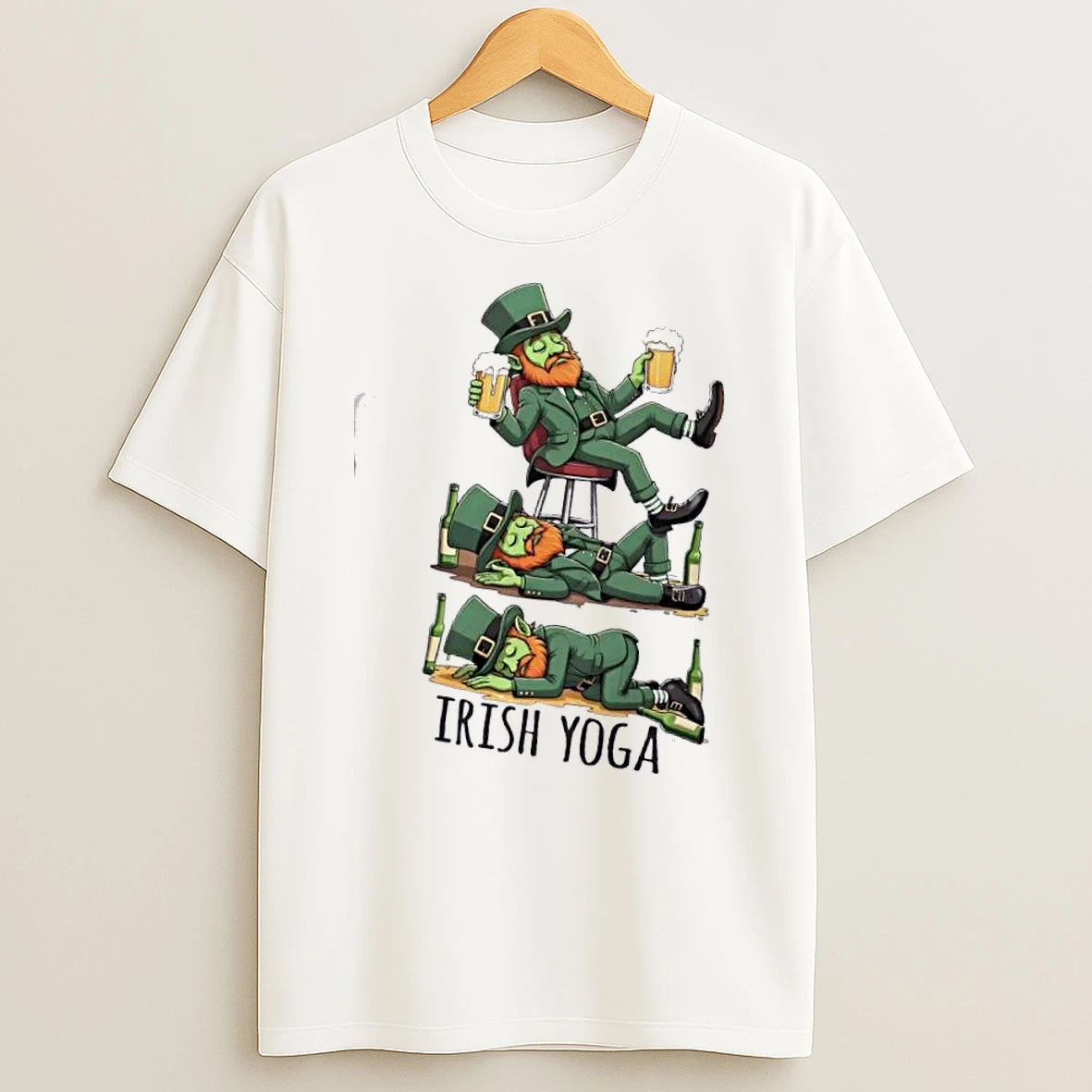 Irish Yoga Leprechaun St Patricks Day T Shirt
