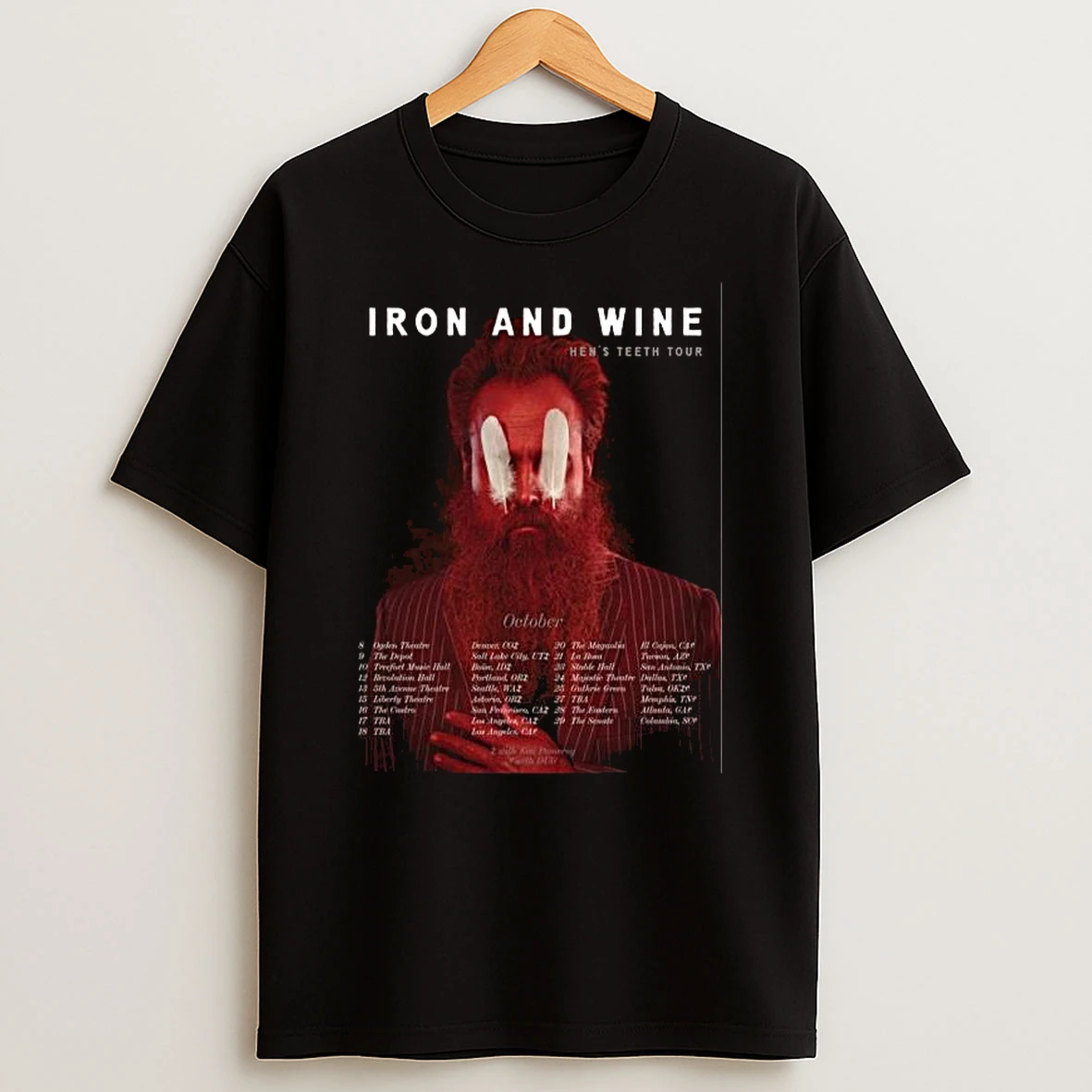 Iron Wine Hens Teeth Tour October 2026 T Shirt