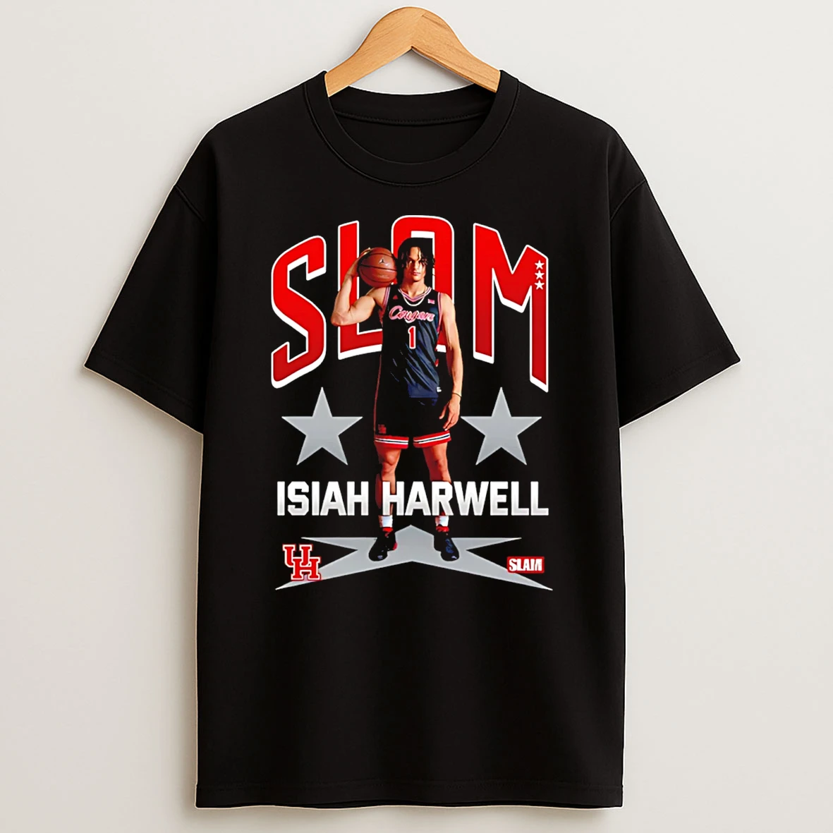 Isiah Harwell Houston Cougars Slam Graphic T Shirt