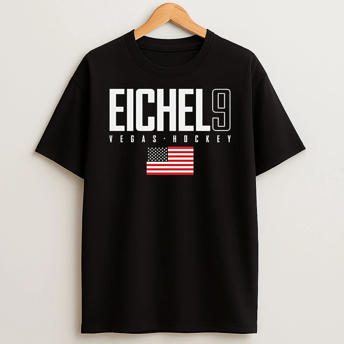 Jack Eichel Vegas Hockey Usa Elite Number And Name T Shirt