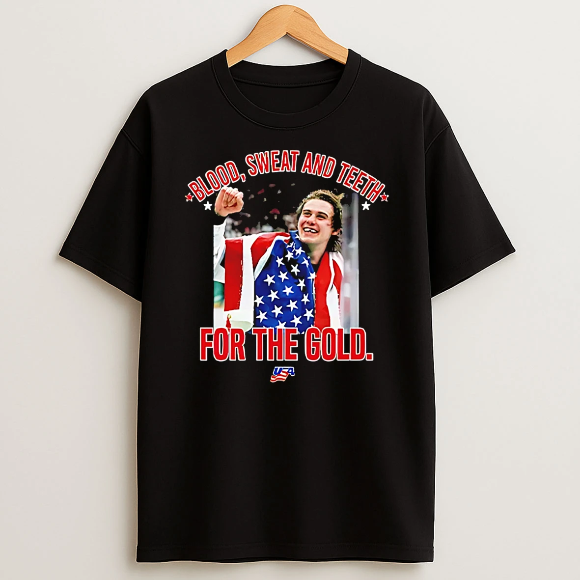 Jack Hughes Blood Sweet And Teeth For The Gold Usa Hockey T Shirt