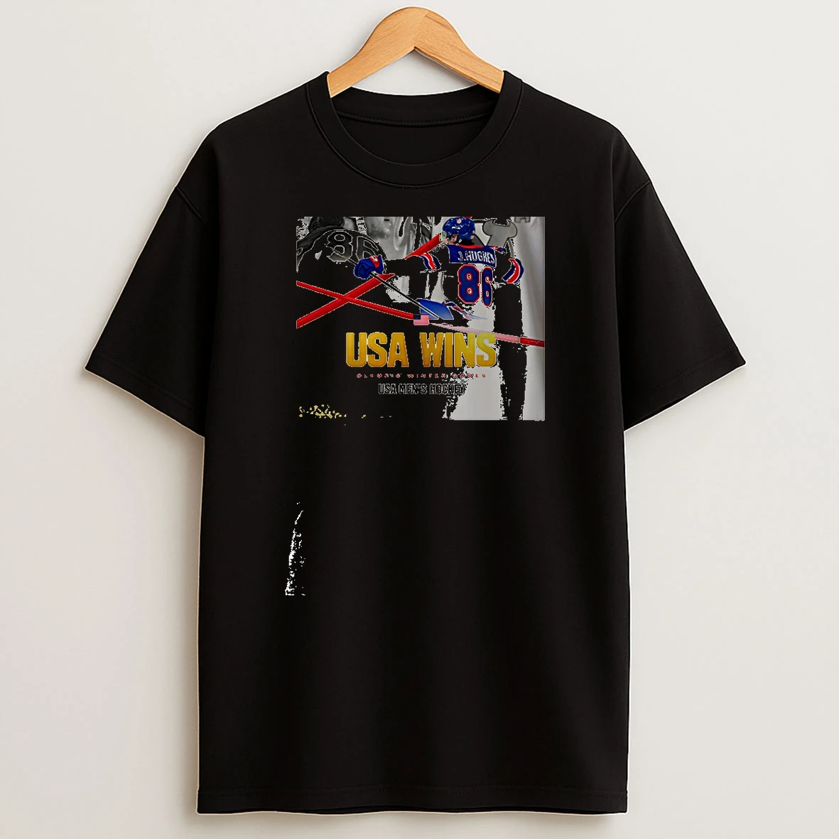 Jack Hughes Golden Boy Usa Mens Hockey Champion Olympic Winter 2026 T Shirt