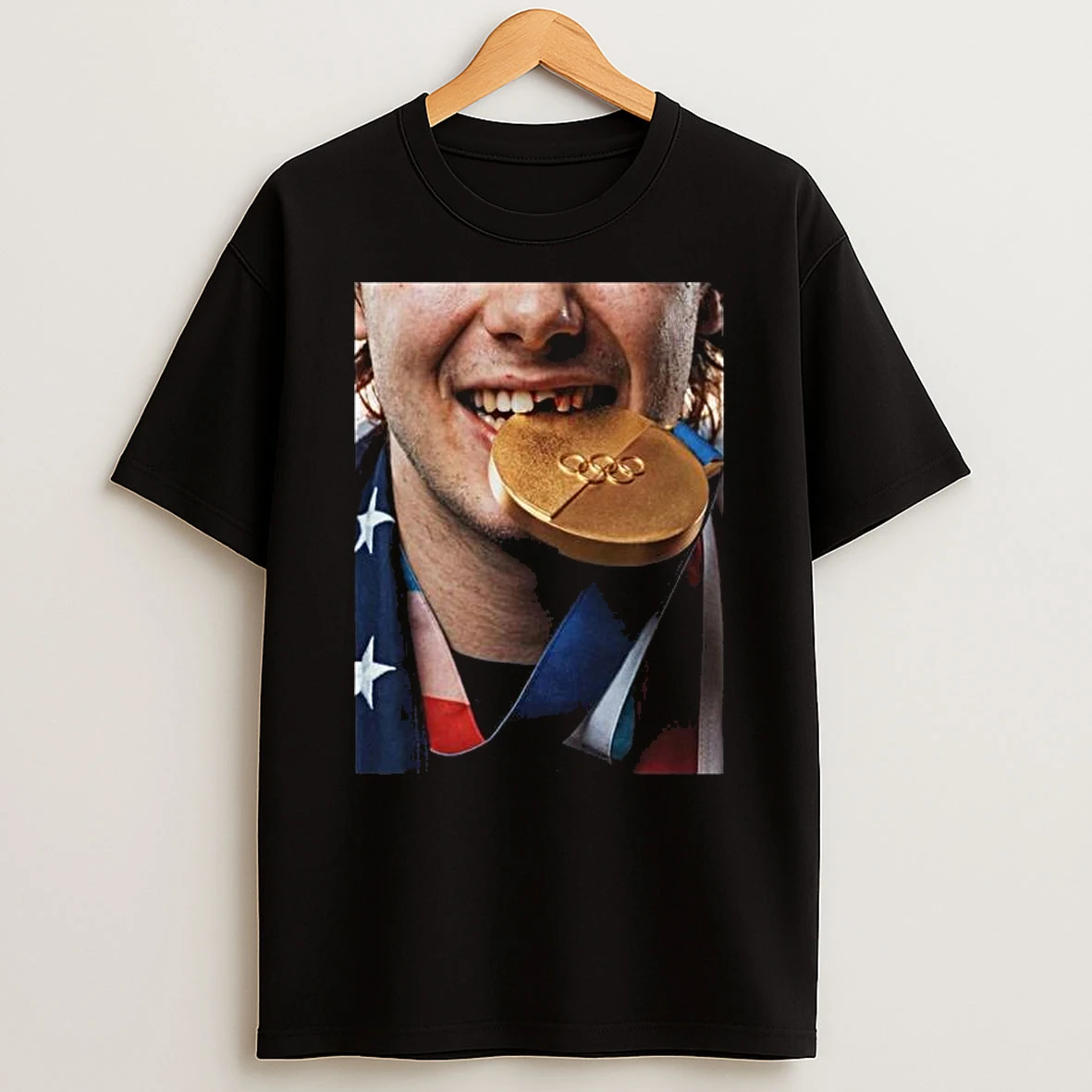 Jack Hughes Golden Medal Goal With Shattered Smile Usa Mens Olympic Hockey Team Olympic Winter 2026 T Shirt