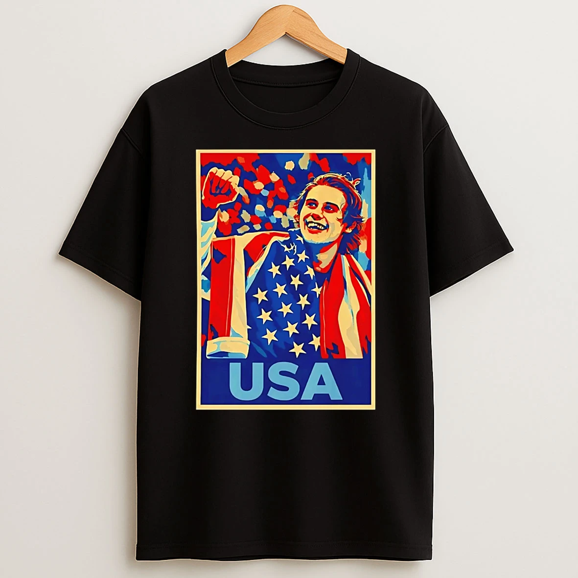 Jack Hughes Mens Hockey Usa Golden Goal T Shirt