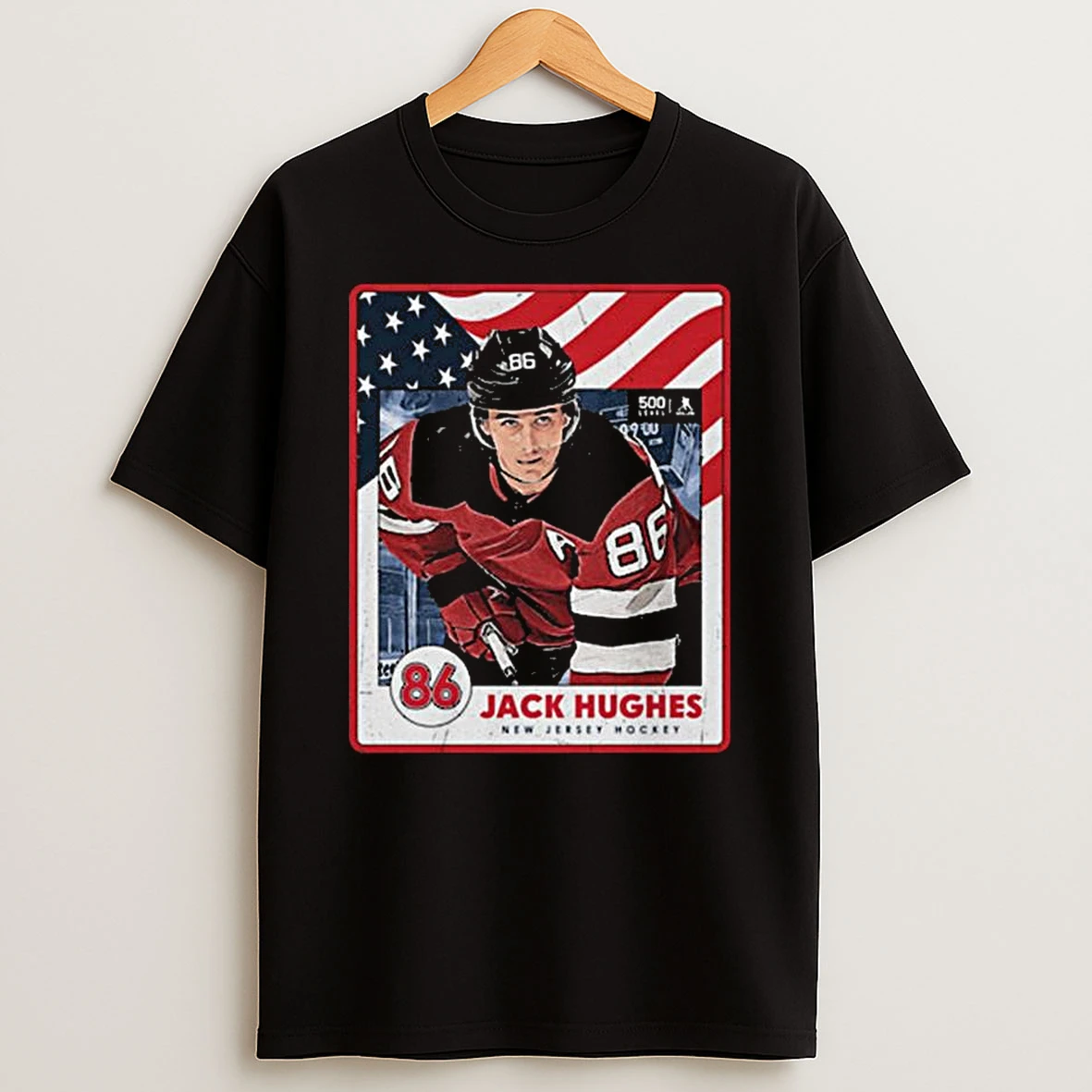 Jack Hughes New Jersey Usa Card T Shirt