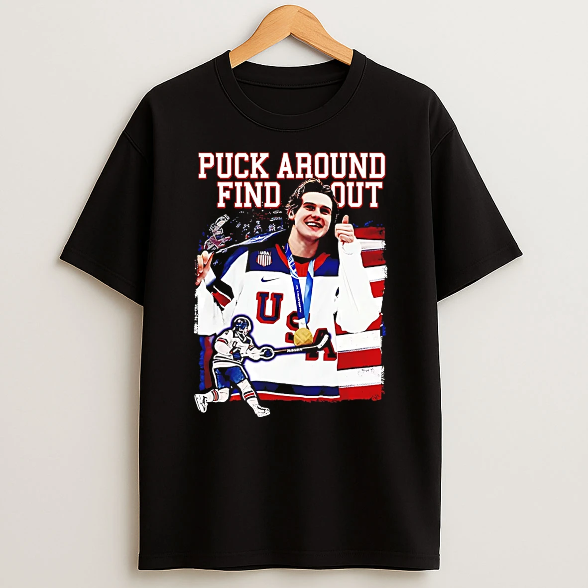 Jack Hughes Puck Around And Find Out Graphic T Shirt