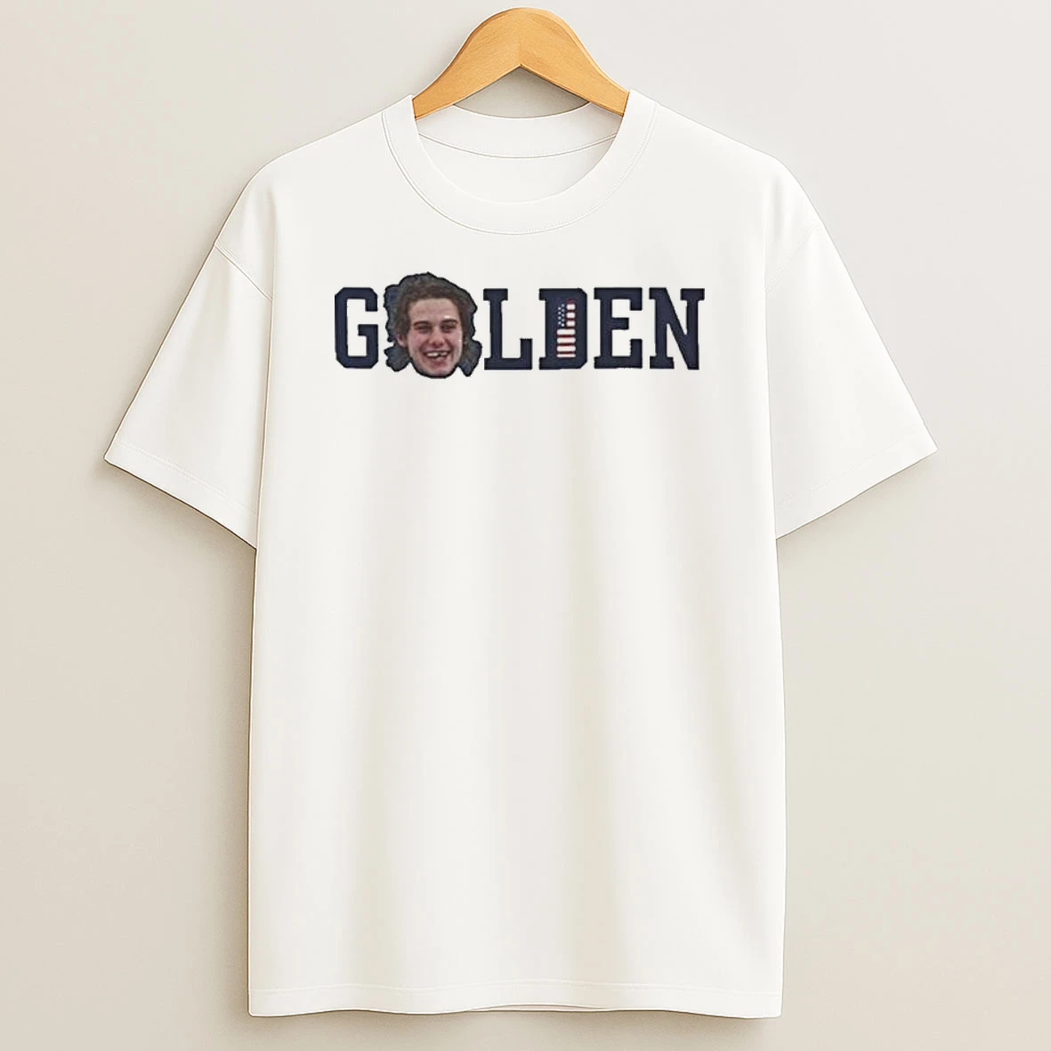 Jack Hughes Smile Usa Hockey Golden Goal 2026 Red White And Hughes Hockey T Shirt