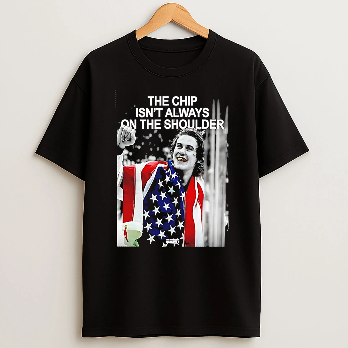 Jack Hughes Teeth Gold Champion Olympics Winter 2026 The Chip Isnt Always On The Shoulder T Shirt