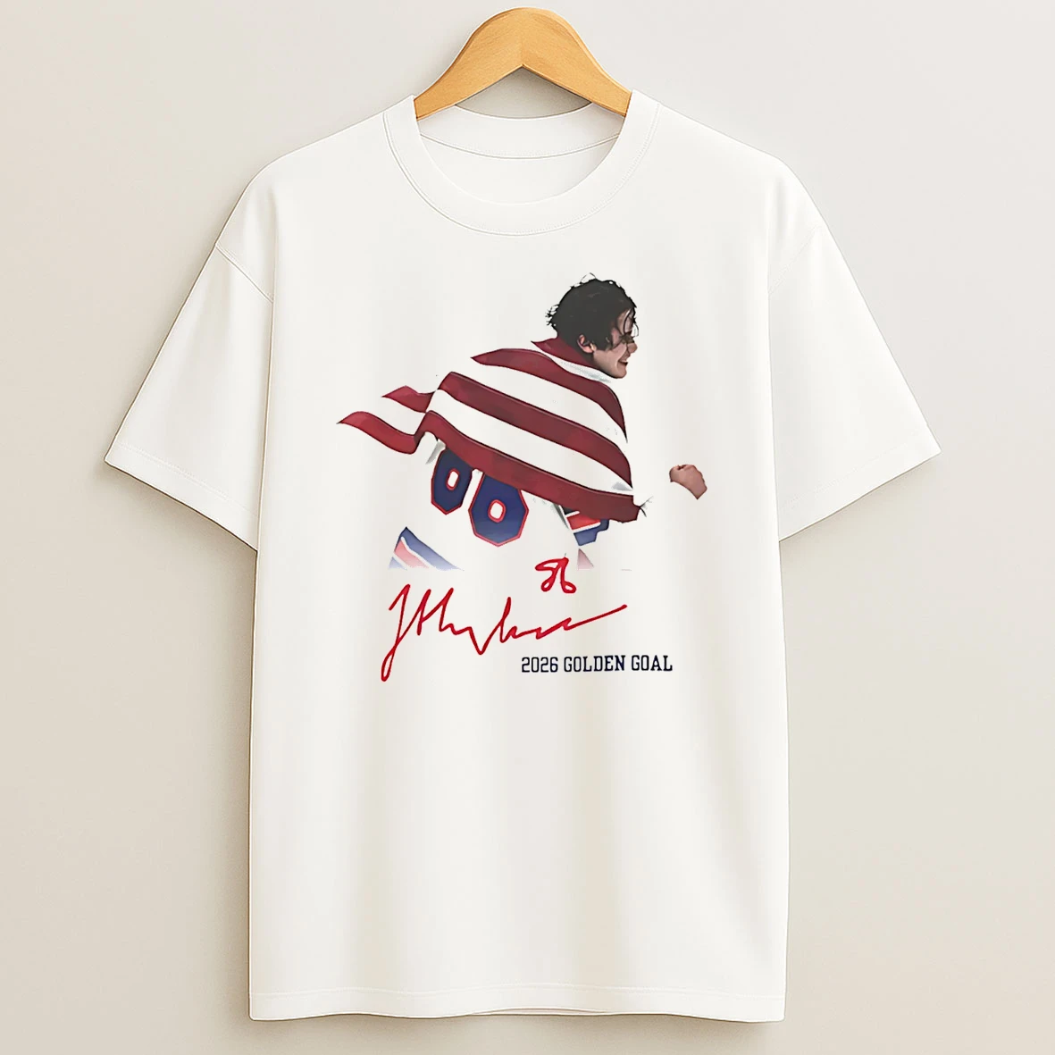Jack Hughes Usa Hockey Golden Goal 2026 Hockey Signature T Shirt