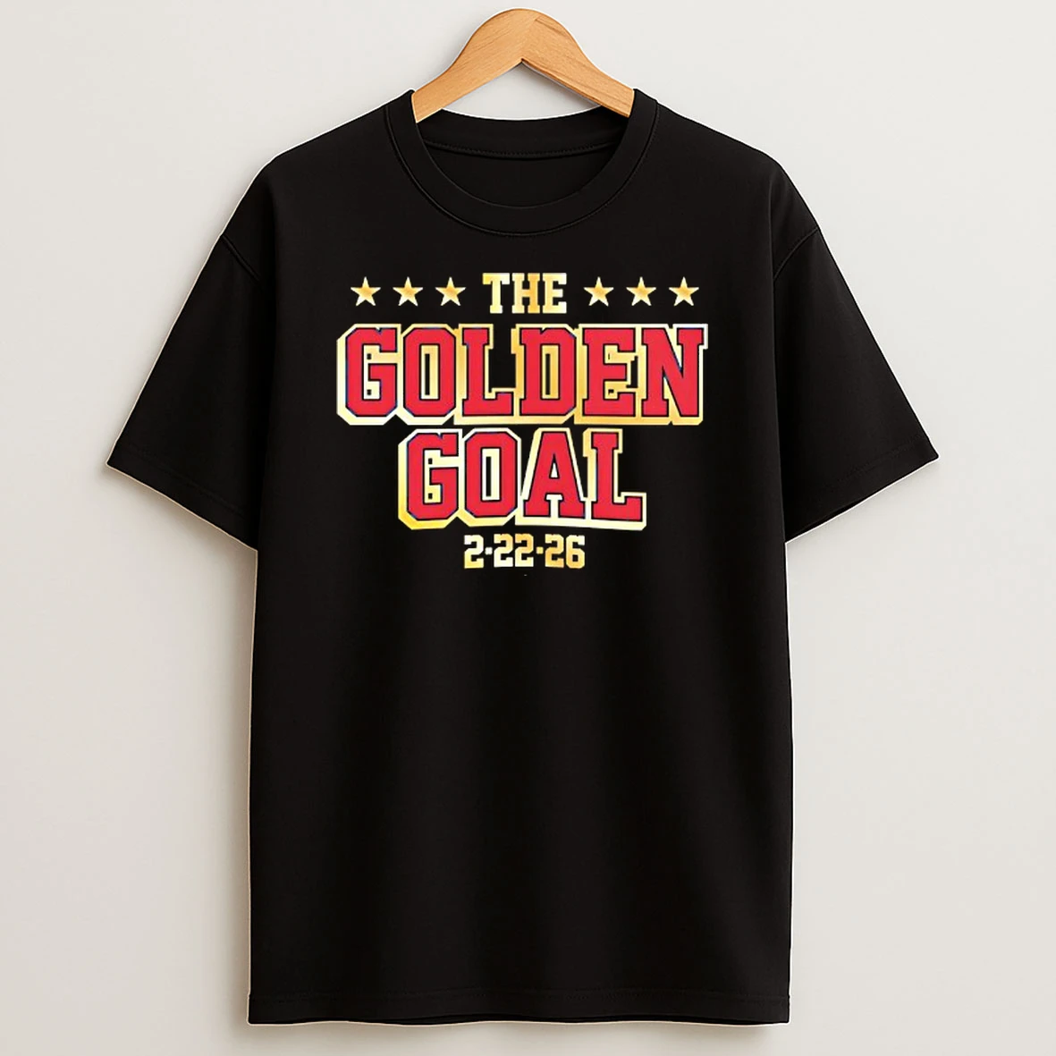 Jack Hughes Usa Hockey The Golden Goal 2 22 26 T Shirt