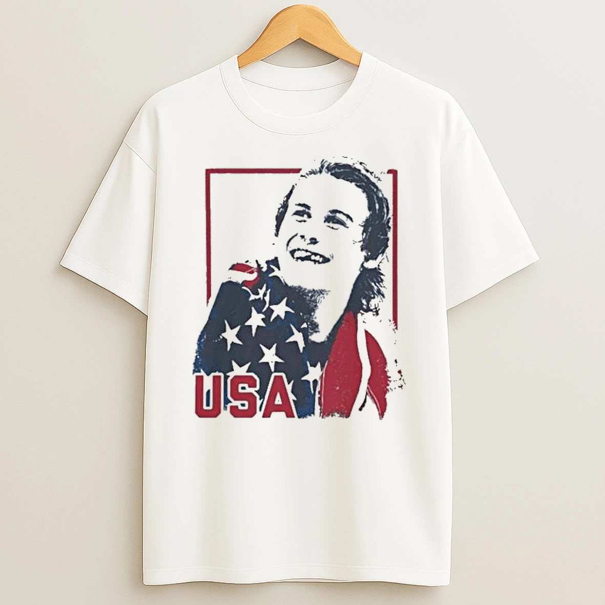 Jack Hughes Usa 2026 Hockey Retro Graphic T Shirt