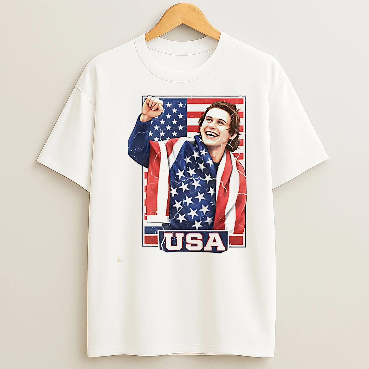 Jack Hughes Usa Gold Hockey Teet T Shirt