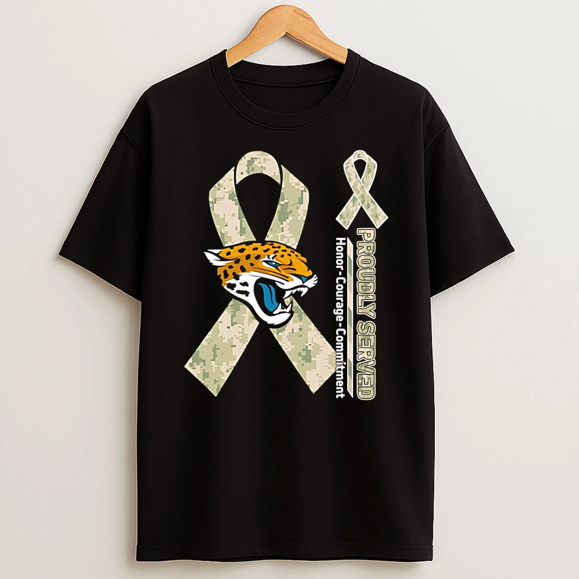 Jacksonville Jaguars Proudly Served Honor Courage Commitment T Shirt
