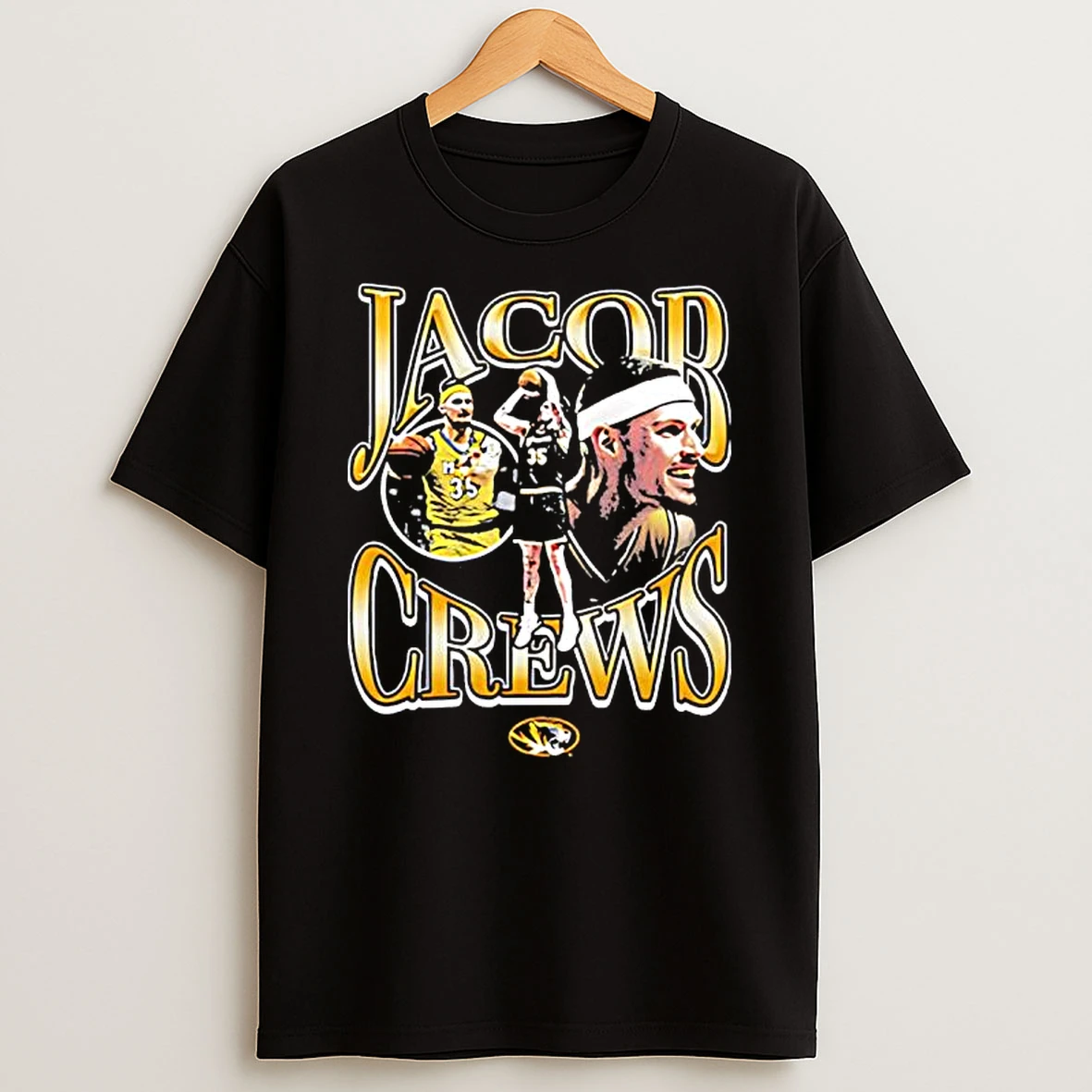 Jacob Crews Basketball Player Mizzou Tigers T Shirt