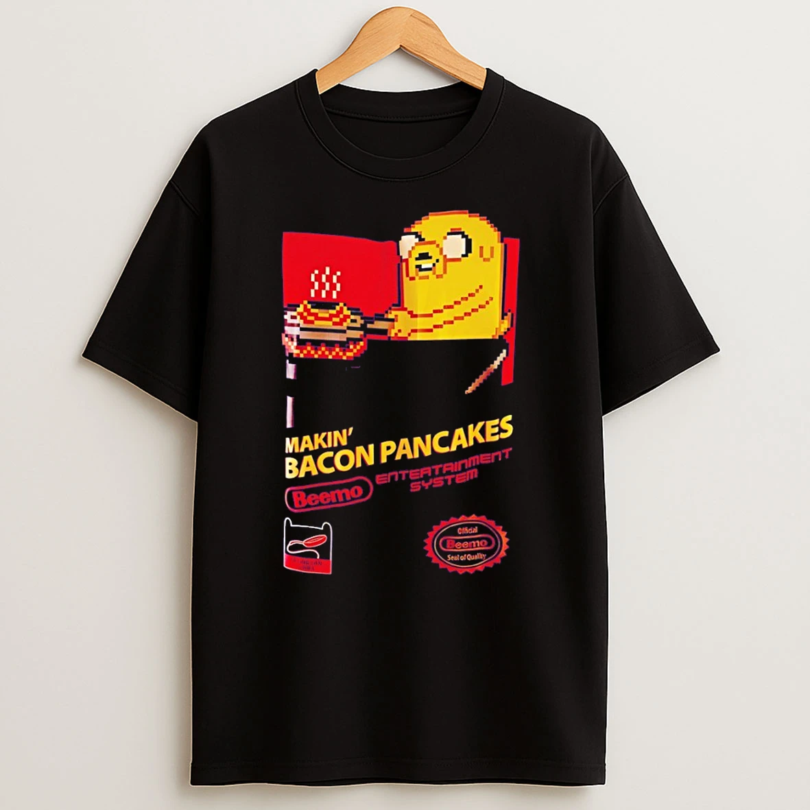 Jake And Bmo Makin Bacon Pancakes Vintage T Shirt