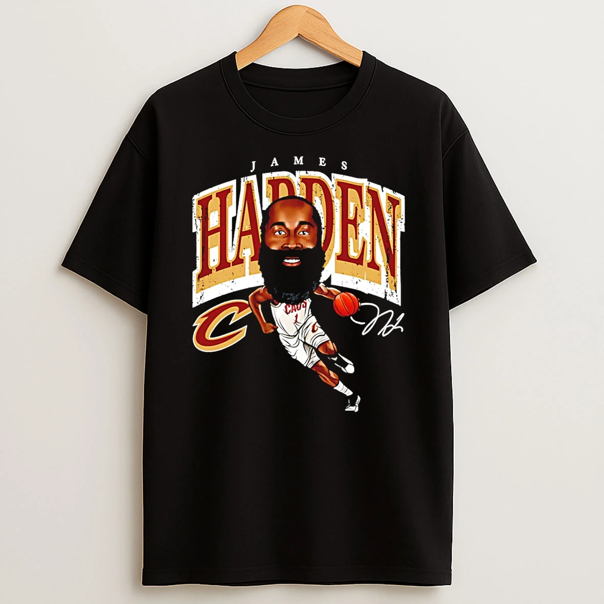 James Harden Cleveland Cavaliers Cartoon Signature T Shirt