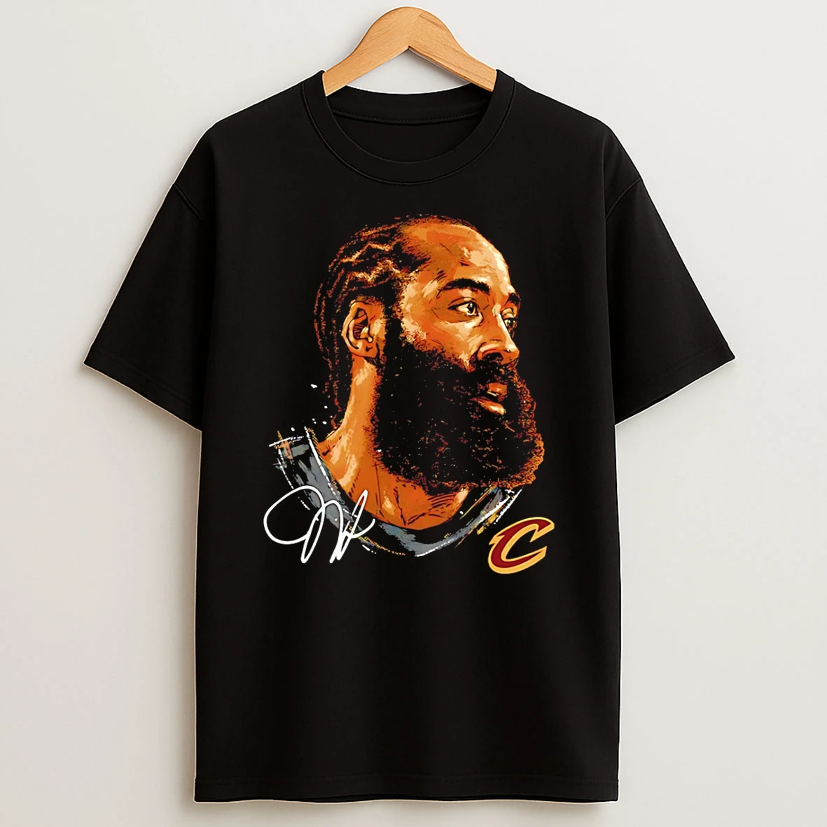 James Harden Cleveland Cavaliers Portrait Signature T Shirt