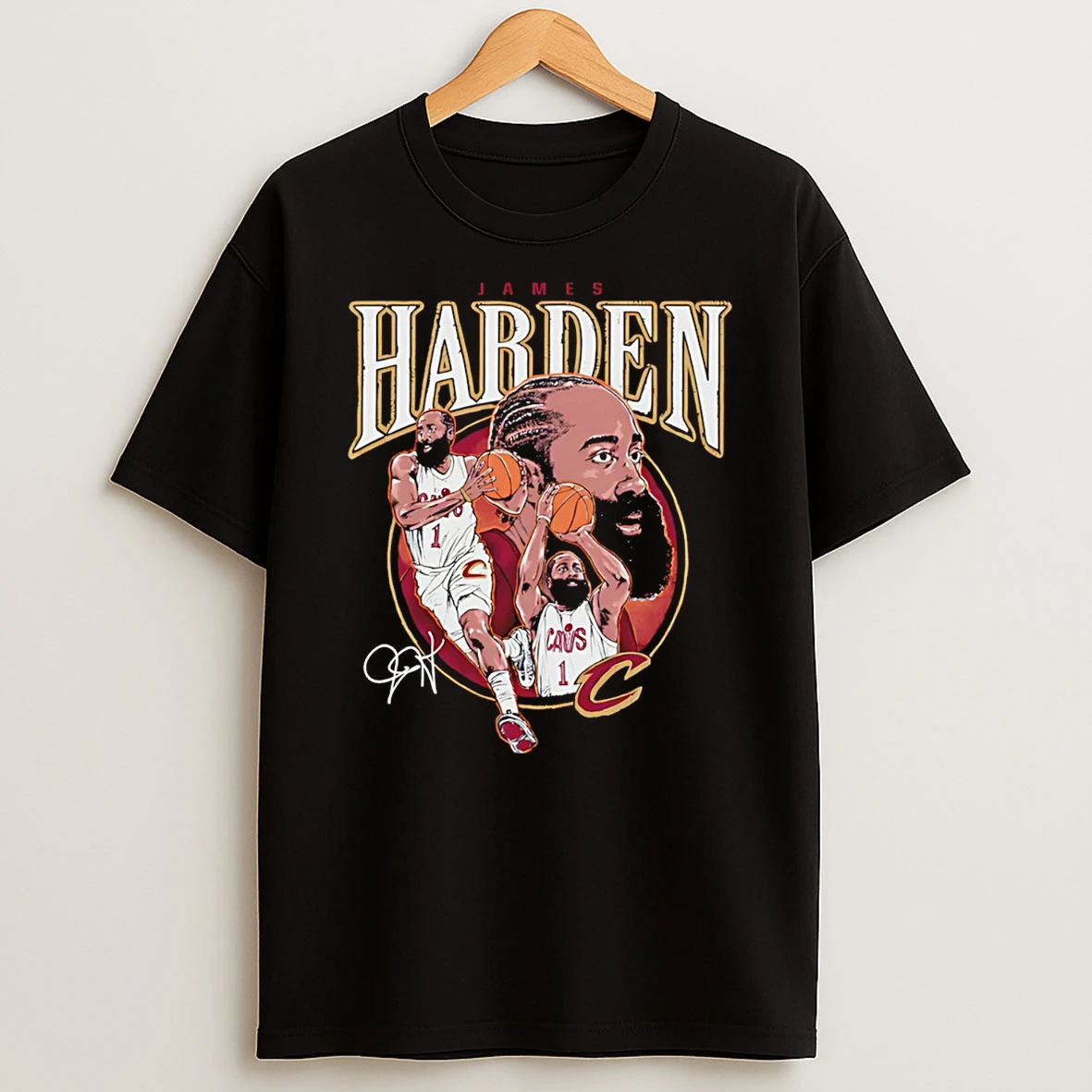 James Harden Cleveland Cavaliers Trio Signature T Shirt