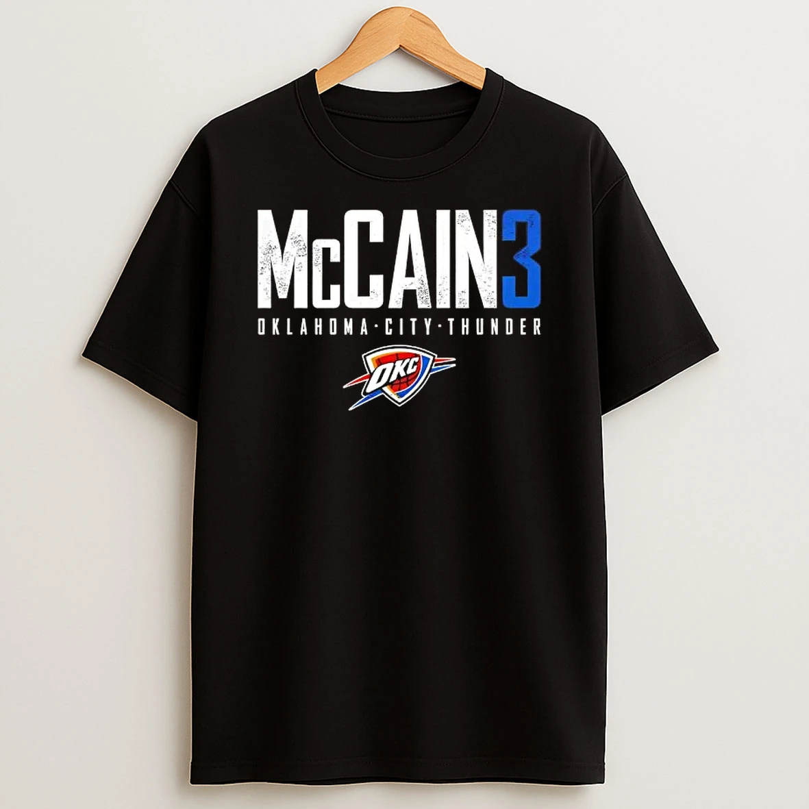Jared Mccain 3 Oklahoma City Thunder Elite Basketball Signature T Shirt