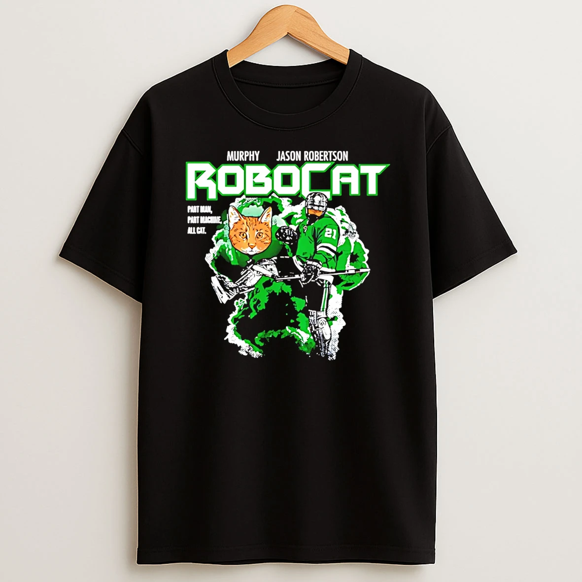 Jason Robertson Dallas Stars Murphy Robocat T Shirt