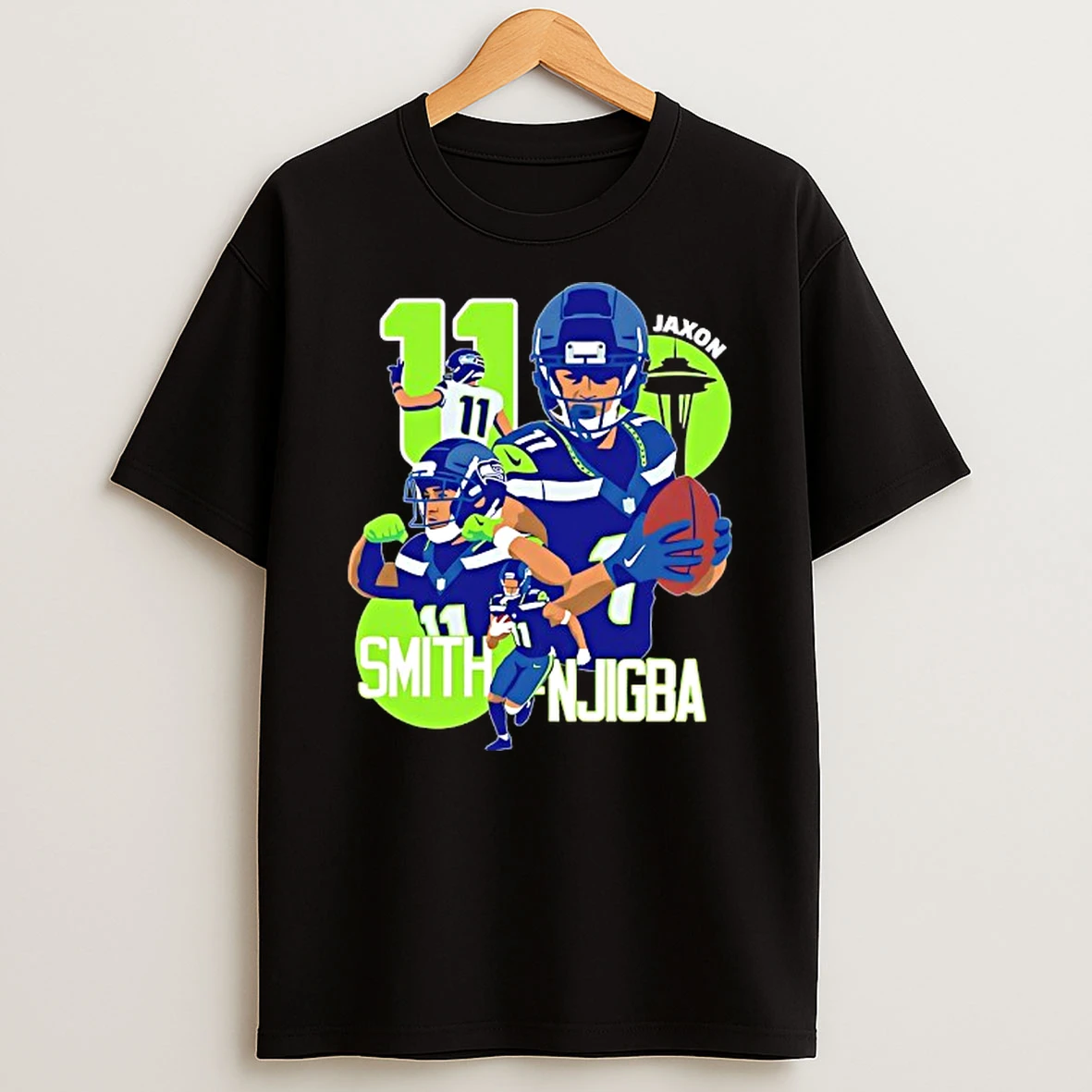 Jaxon Smith Njigba 11 Seattle Seahawks Football Player Graphic T Shirt