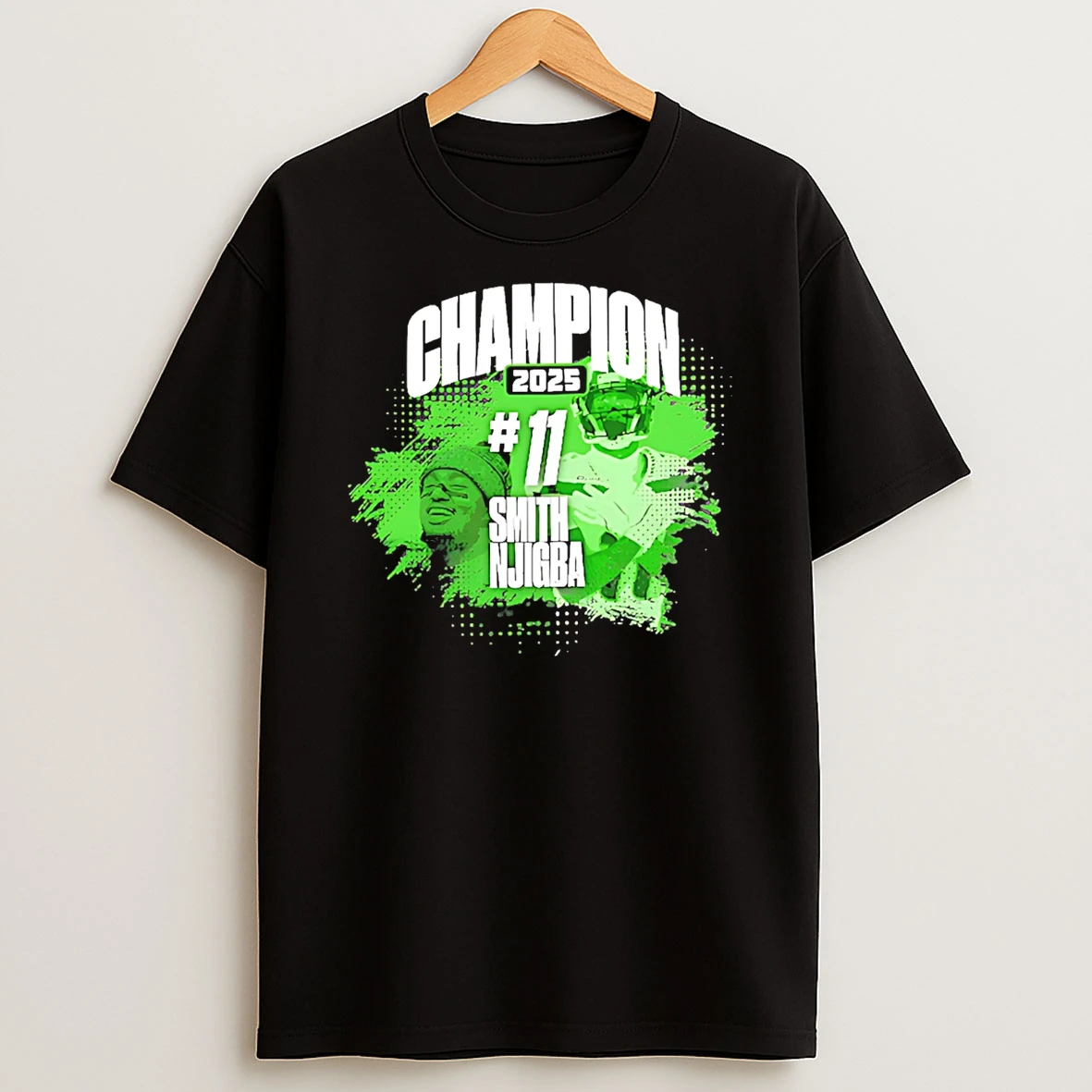 Jaxon Smith Njigba Black Super Bowl Lx Champions T Shirt