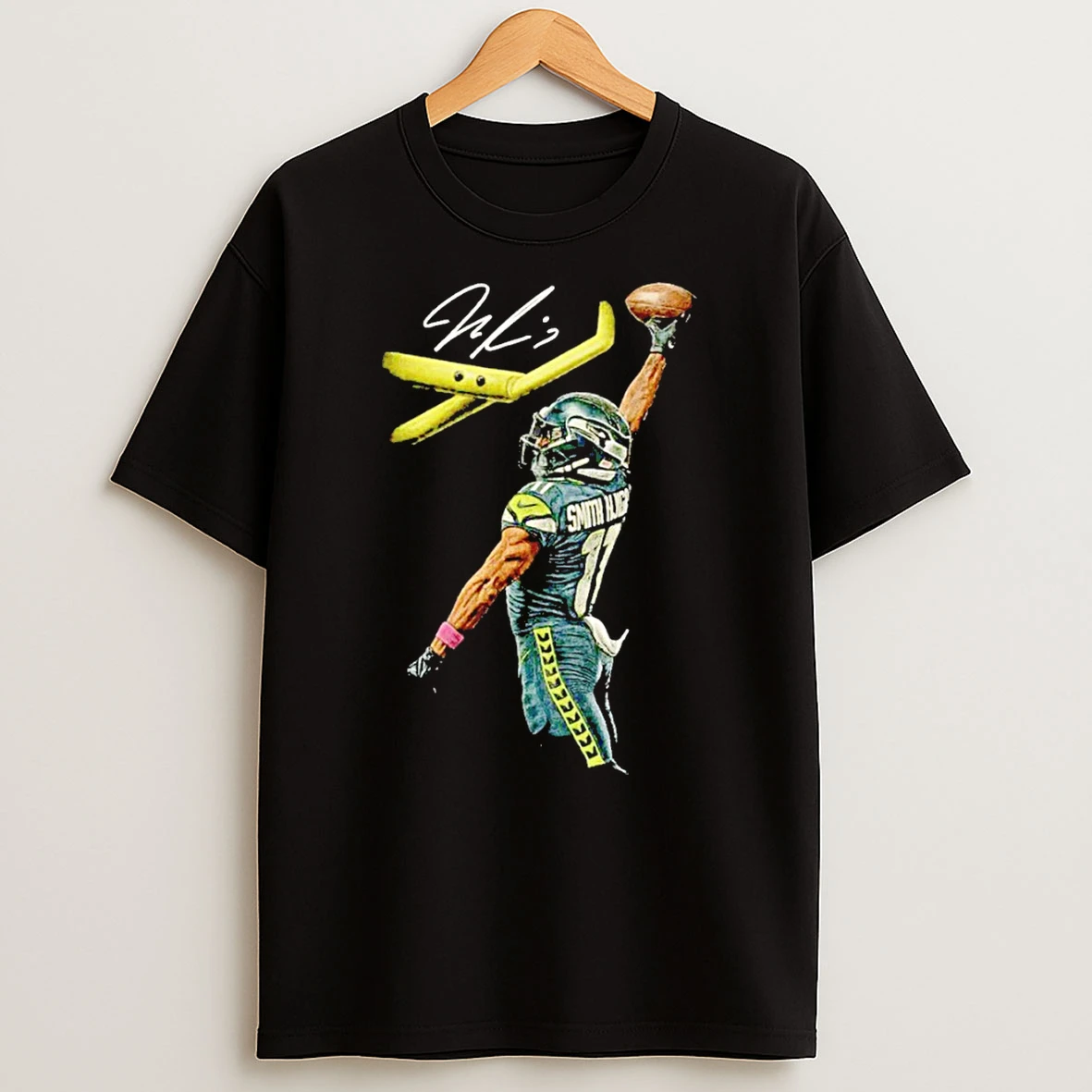 Jaxon Smith Njigba Dunking Goalpost Jsn 11 Seattle Seahawks Football Signature T Shirt