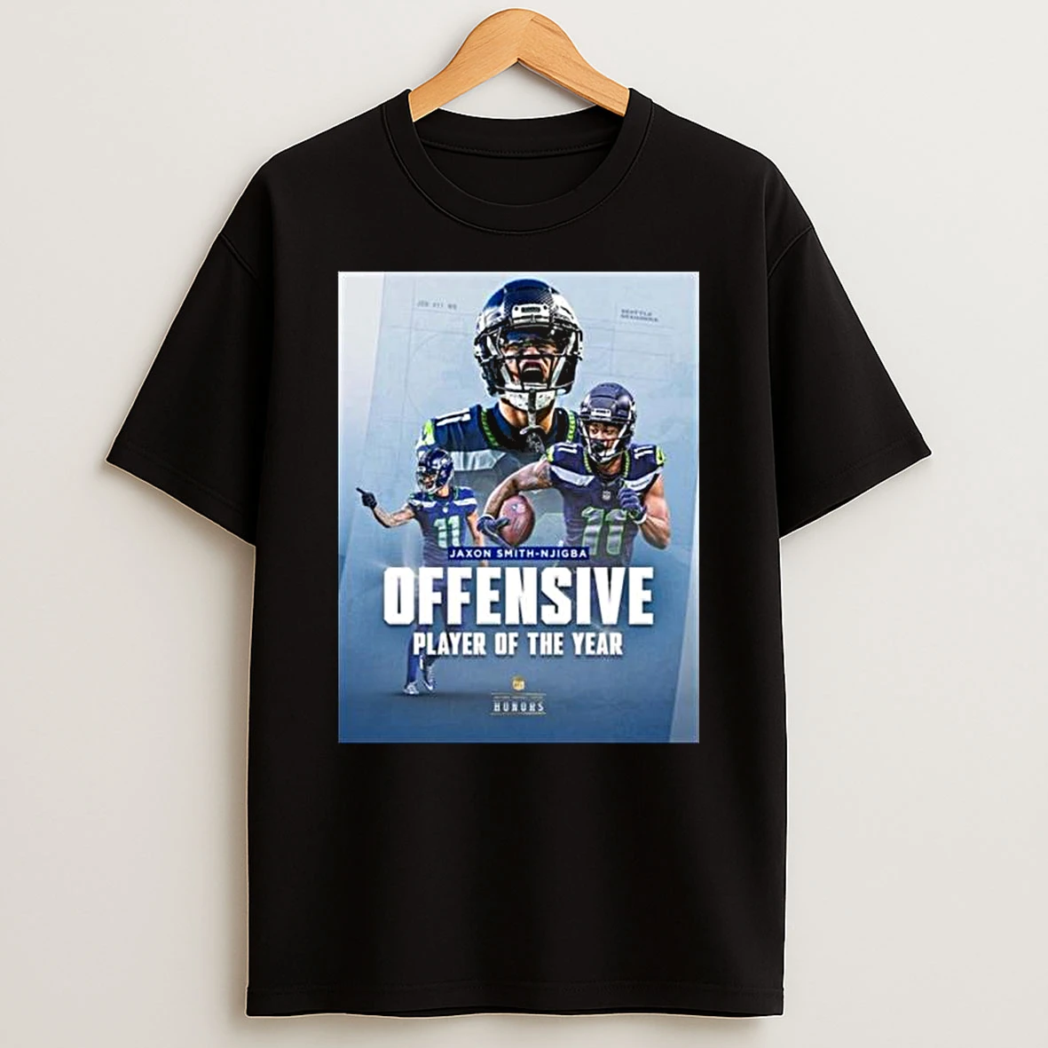 Jaxon Smith Njigba From Seattle Seahawks 2025 Nfl Offensive Player Of The Year T Shirt