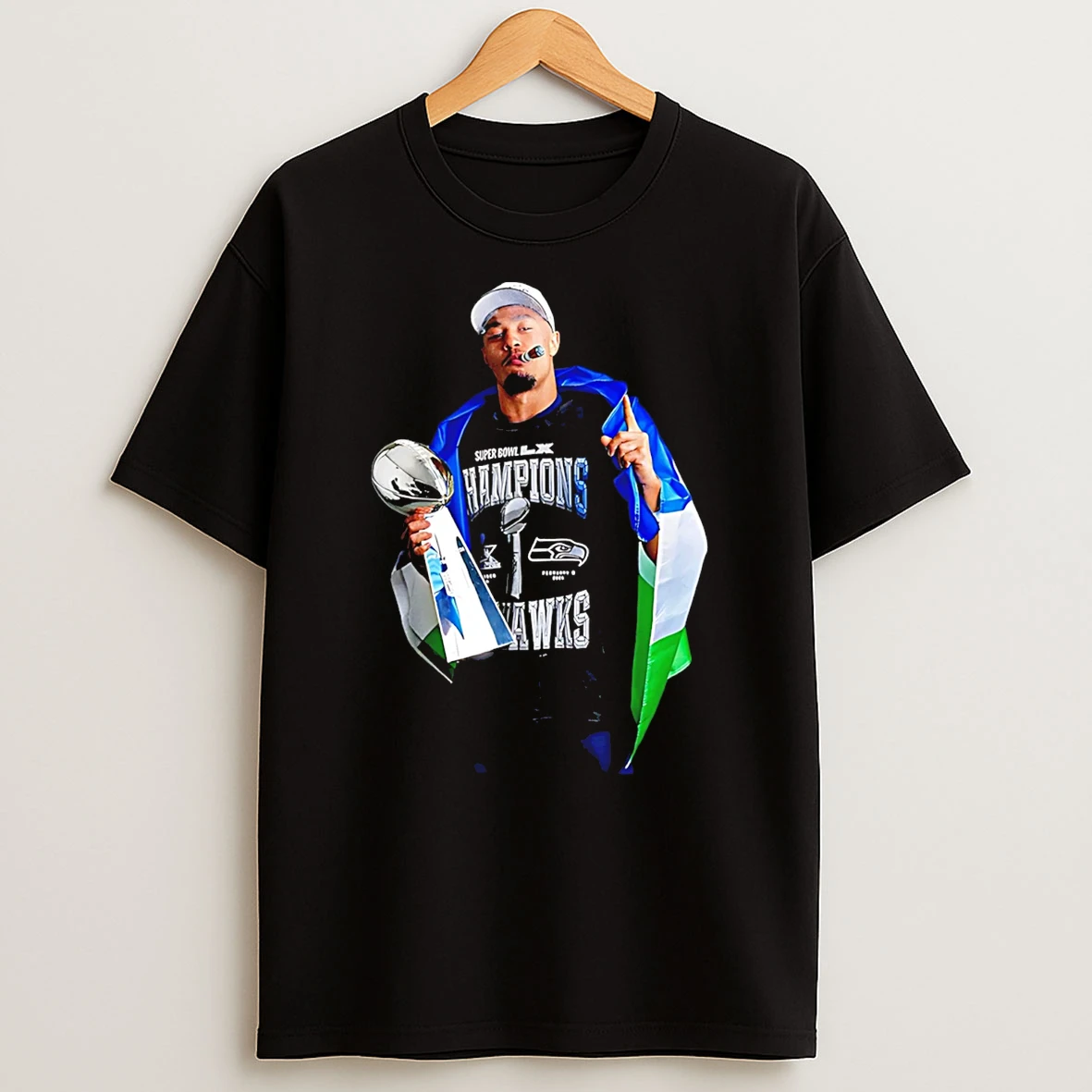 Jaxon Smith Njigba Is A Super Bowl Lx Champion Seattle Seahawks T Shirt