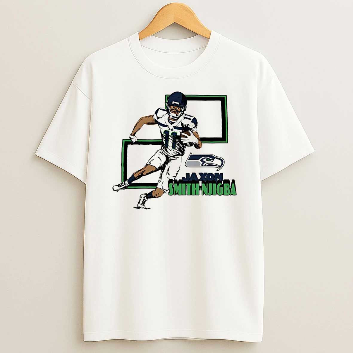 Jaxon Smith Njigba Seattle Seahawks Cartoon T Shirt