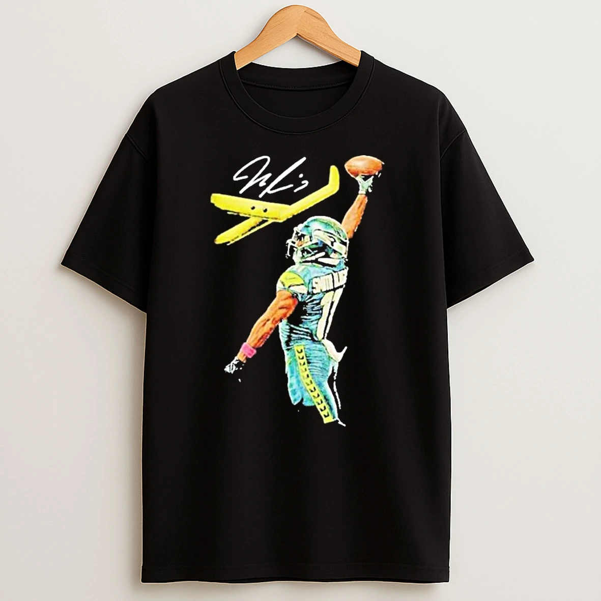 Jaxon Smith Njigba Dunking Goal Post Jsn 11 Seattle Seahawks Football Signature T Shirt