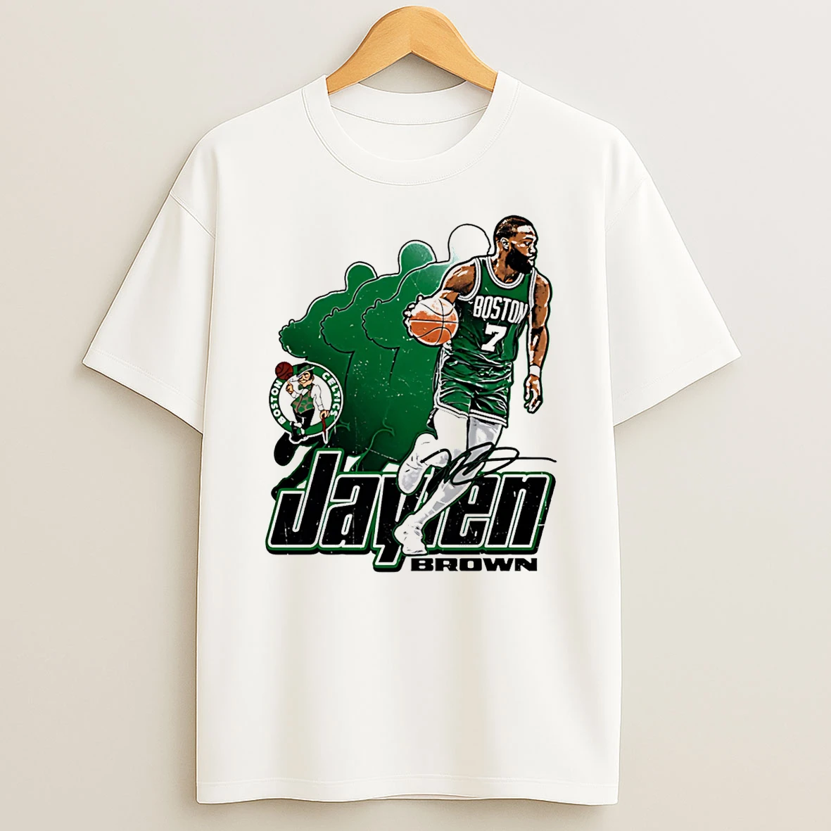 Jaylen Brown Boston Celtics Retro Signature T Shirt