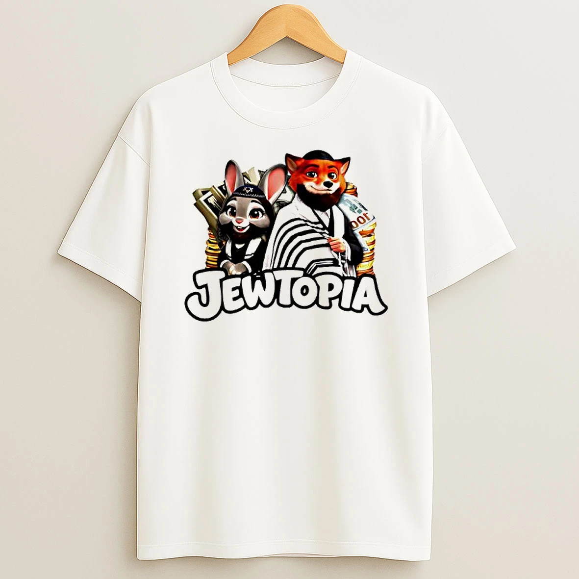 Jewtopia Fox Bunny T Shirt