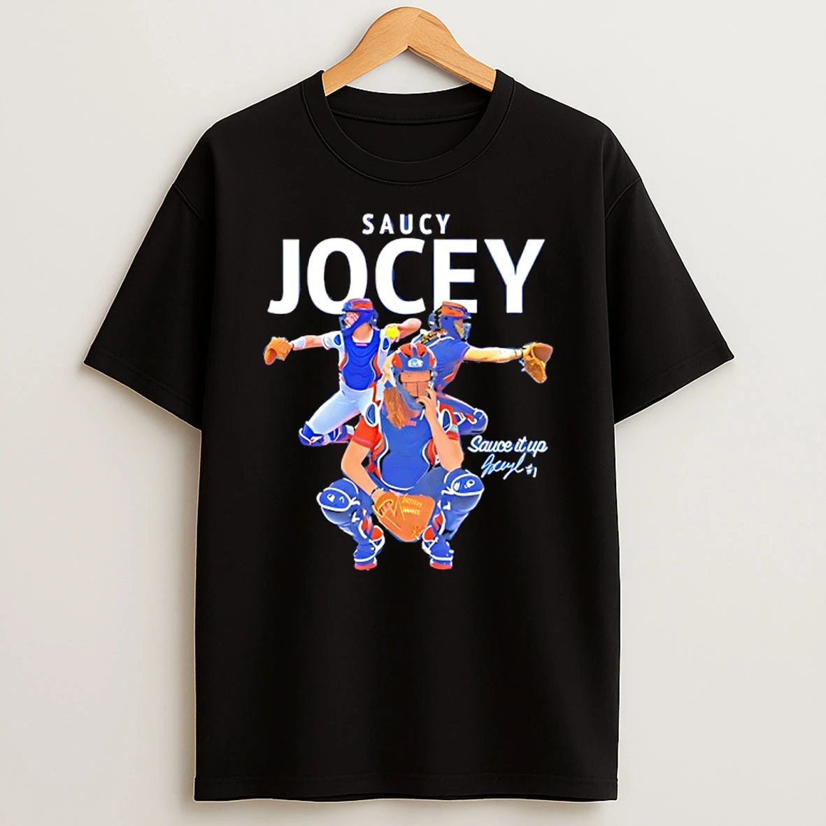 Jocelyn Erickson Saucy Jocey Florida Gators Softball Sauce It Up Signature T Shirt