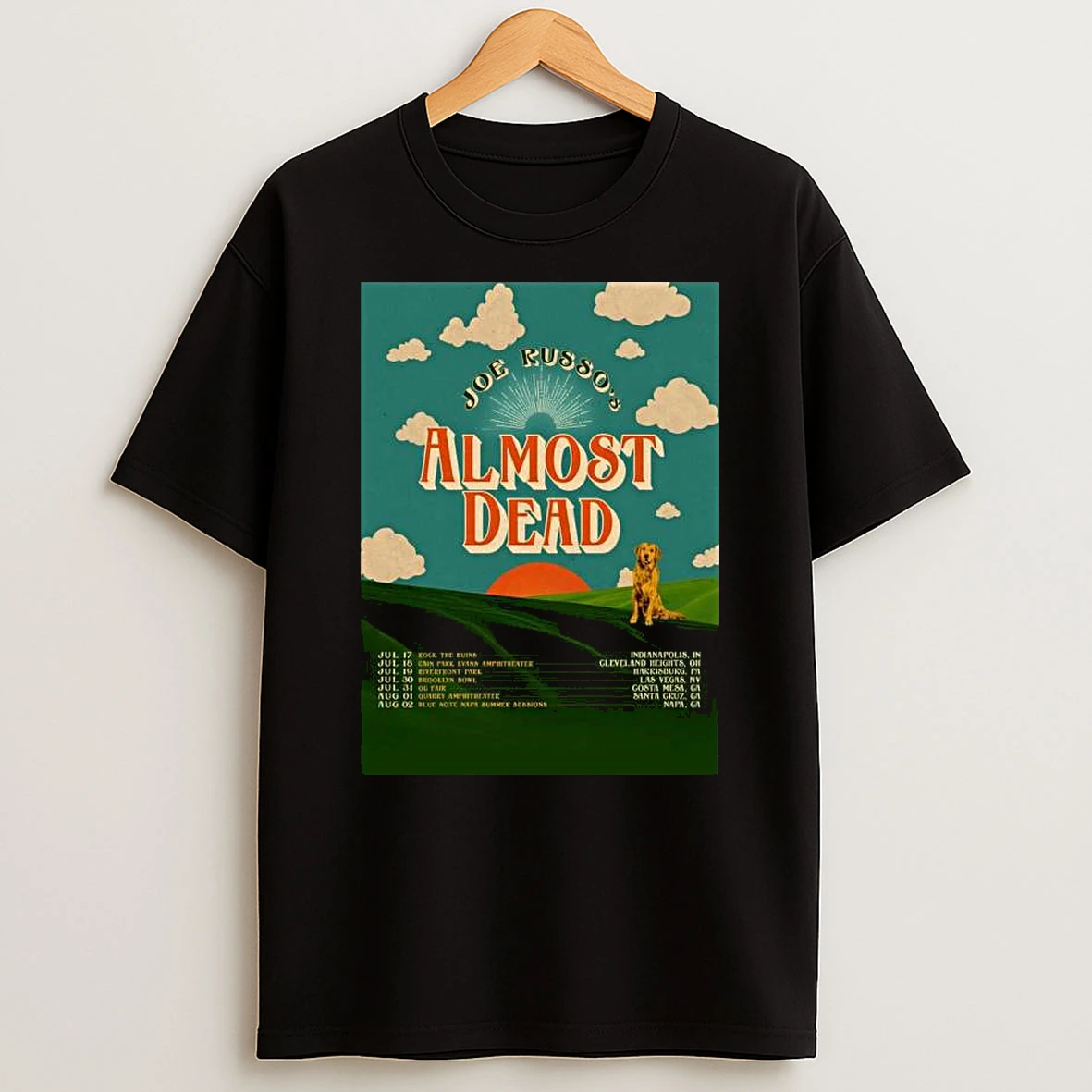 Joe Russos Almost Dead 2026 Summer Tour T Shirt