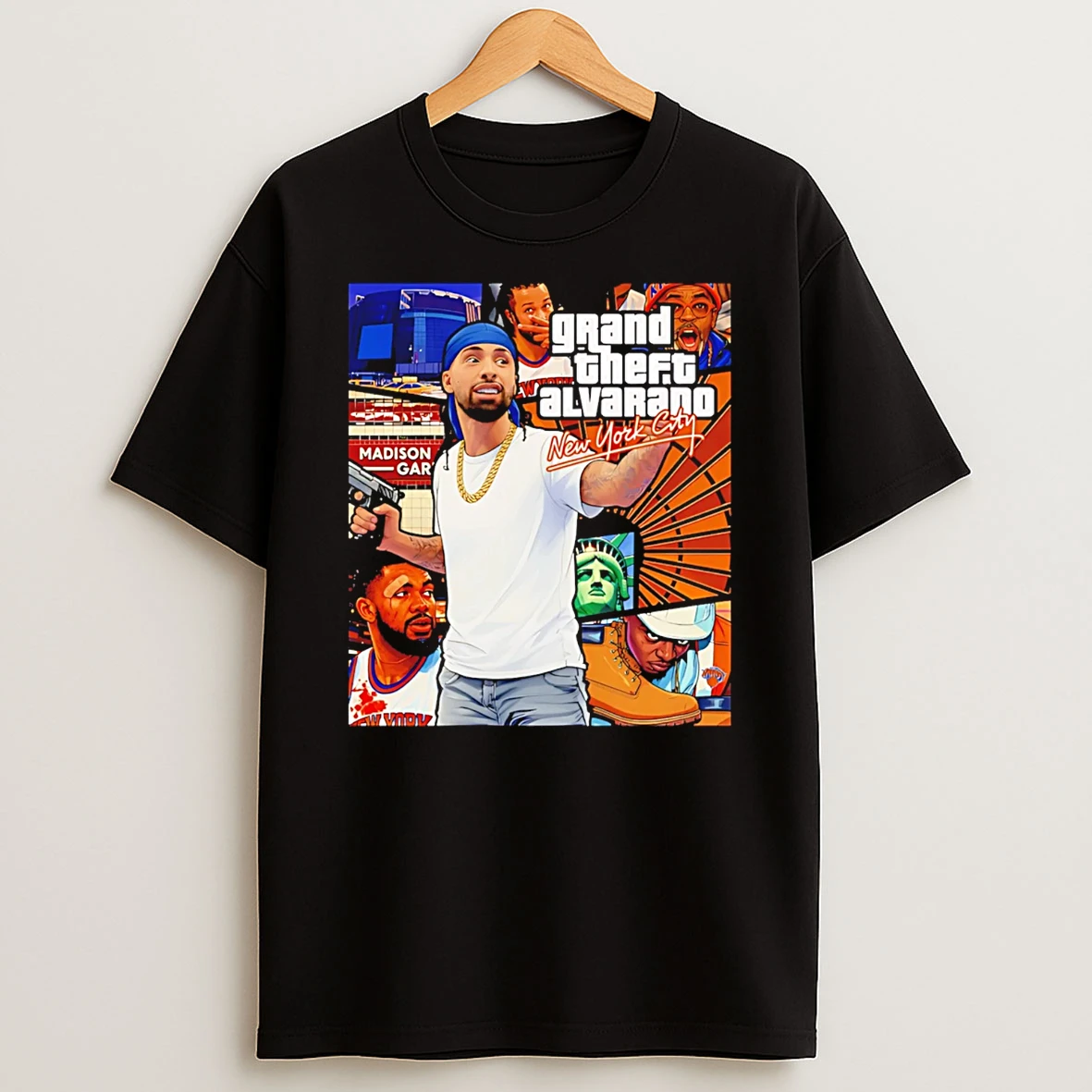 Jose Alvarado New York Knicks Grand Theft Alvarado Gta T Shirt